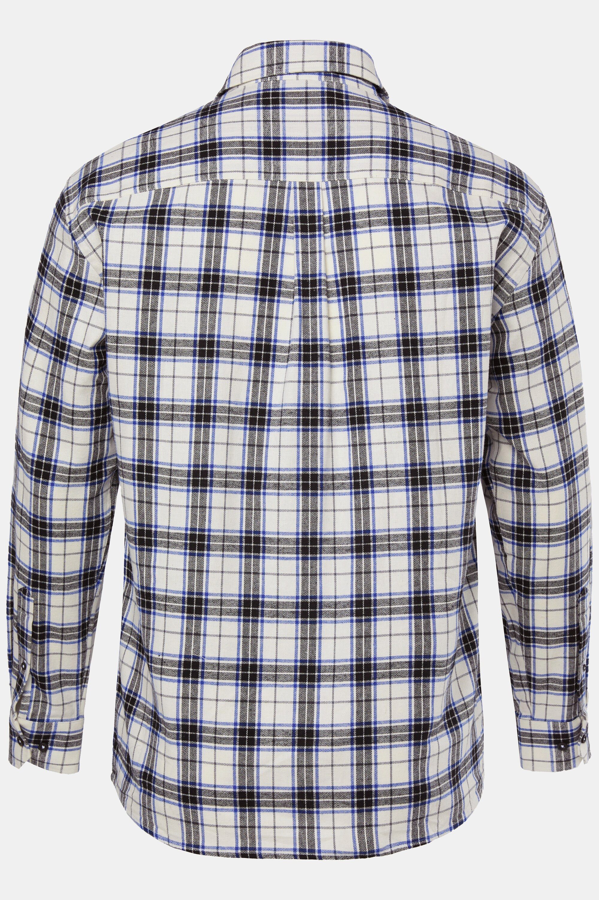 Men Plus Businesshemd Karo-Flanellhemd Langarm Kentkragen Comfort Fit – Bild 4 von 4
