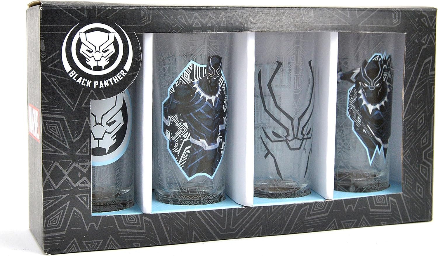Half Moon Bay Schnapsglas Marvel Black Panther Schnapsgläser 4er Set, 1-tlg., Marvel Black Panther Schnapsgläser Set