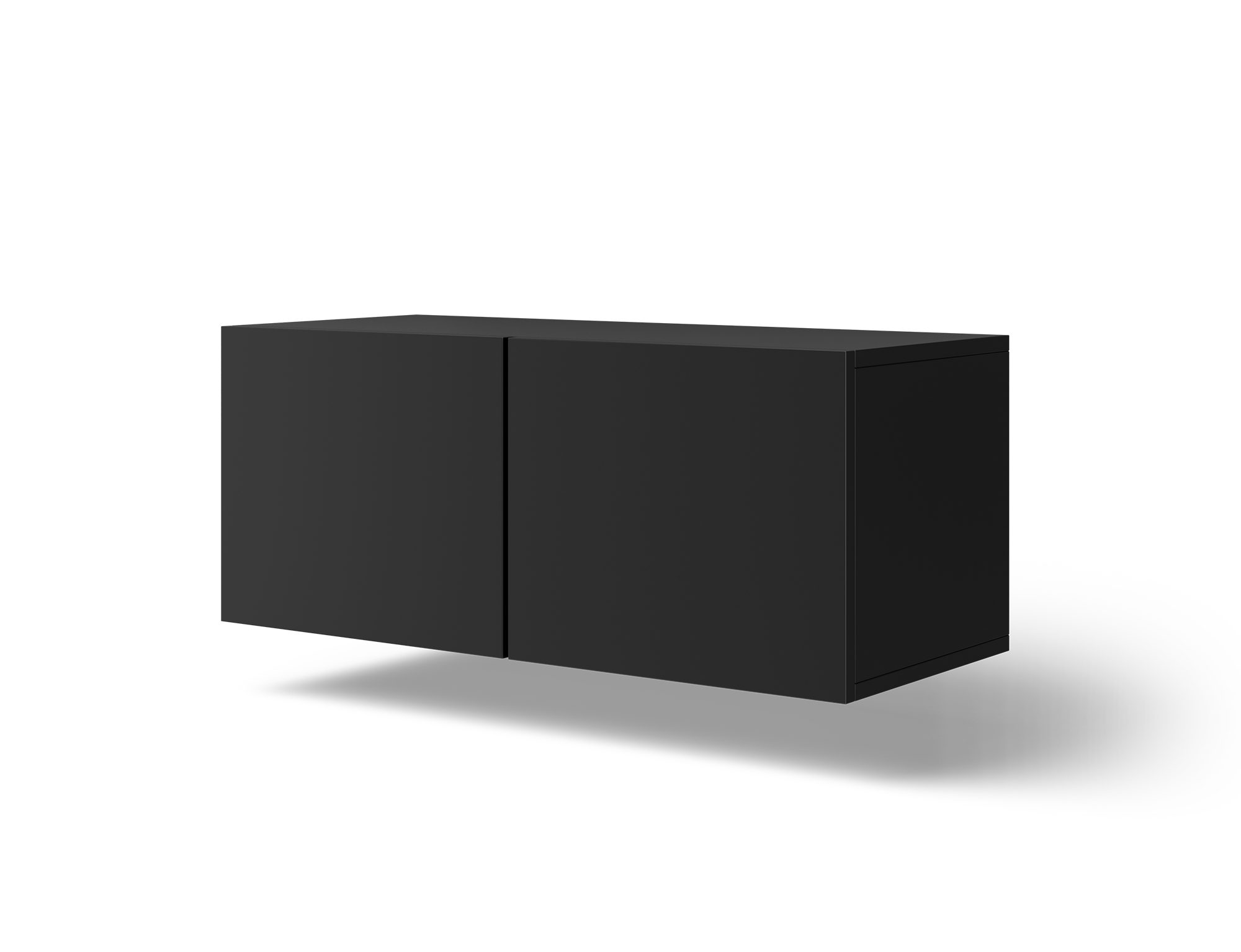 MOEBLO TV-Board ALVARA 100 (TV-Lowboard 100 cm wandhängend, TV-Schrank mit 2 Klapptüren, TIP-ON, offenen Fächern, Stauraum, modernes Wohnzimmermöbel, grifflos,  – Bild 5 von 5