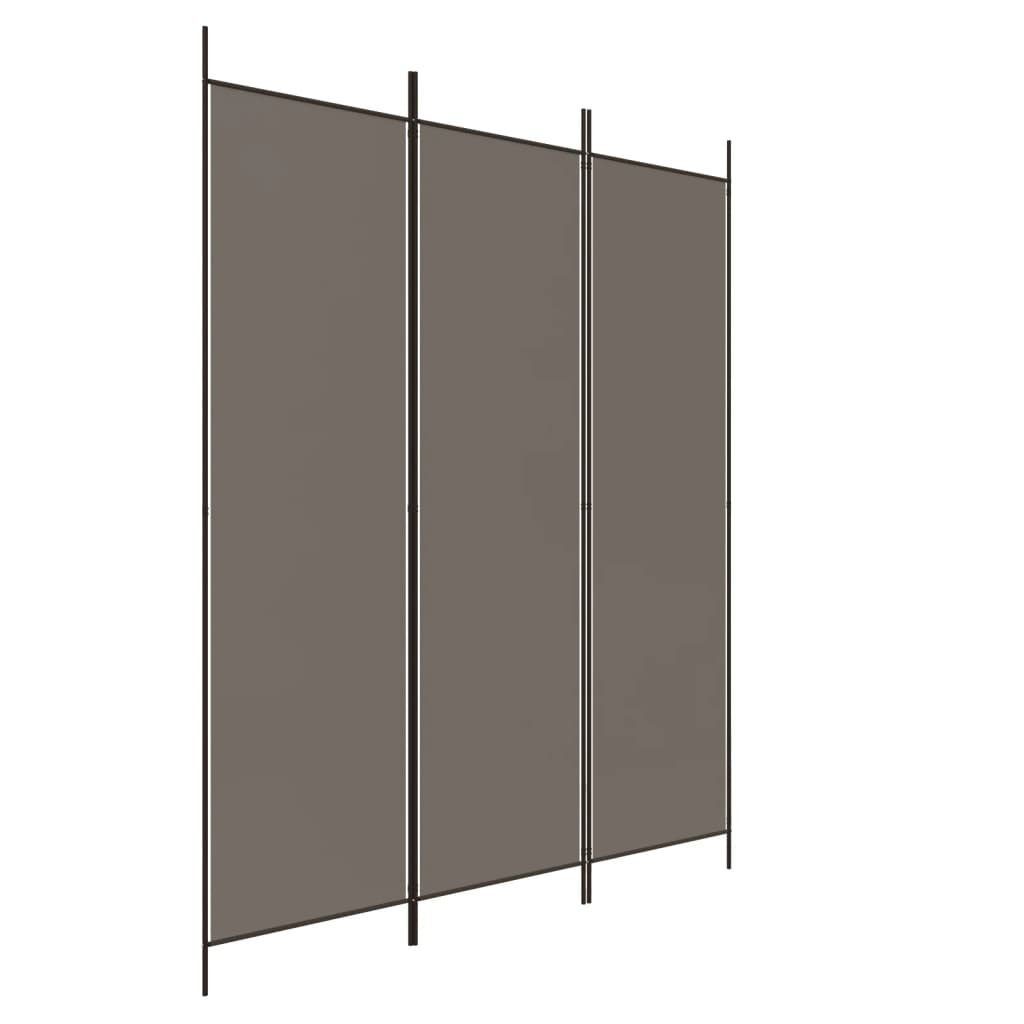furnicato Raumteiler 3-tlg. Paravent Anthrazit 150x200 günstig online kaufen