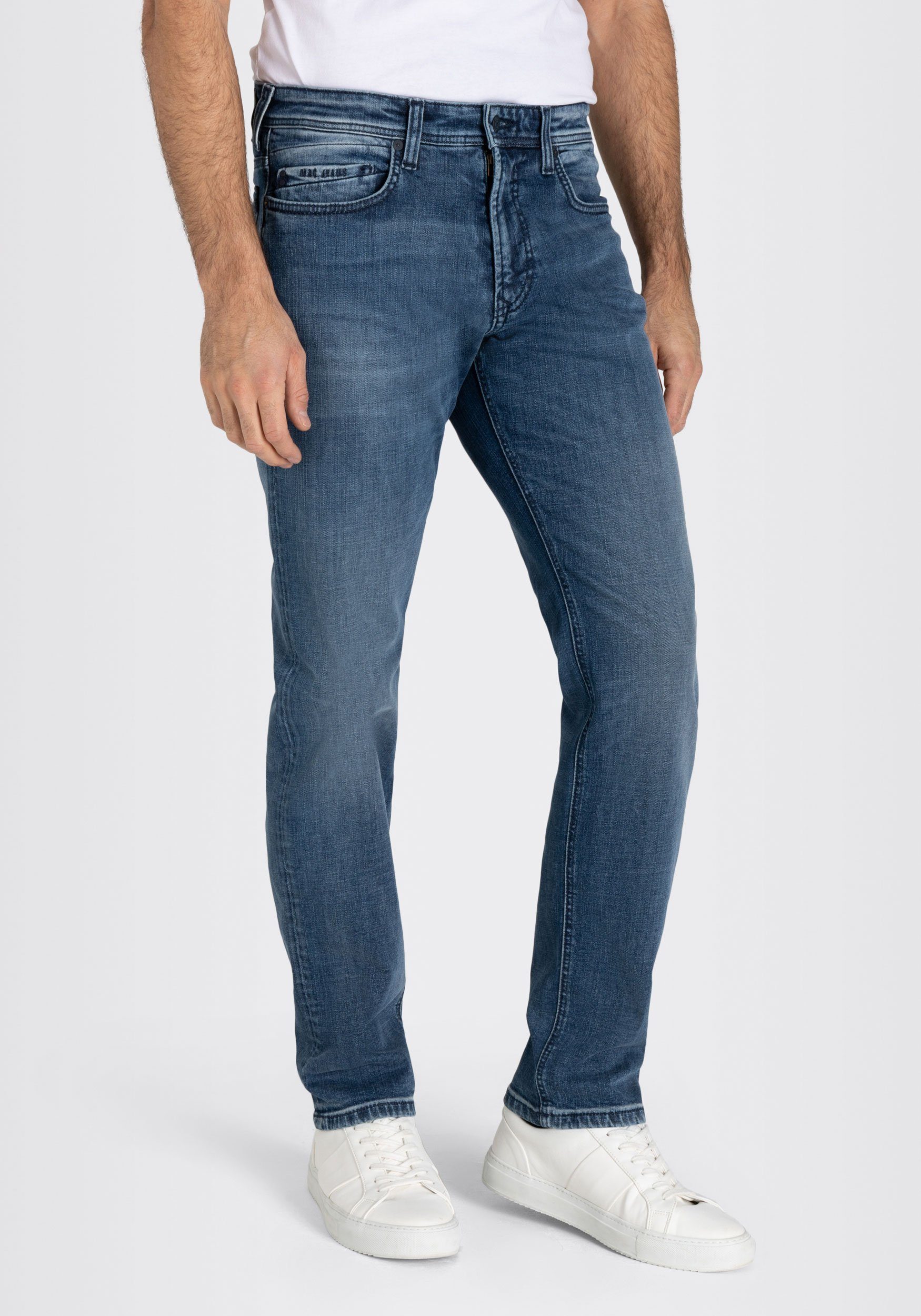 MAC 5-Pocket-Jeans Ben wash Basic authentic dark Denim 0982L indigo