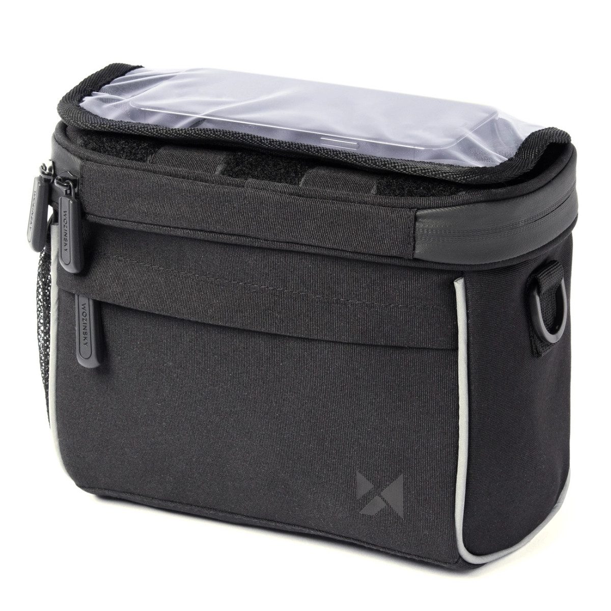 Fahrradtasche Wozinsky Fahrradlenkertasche Fahrrad-Umhängetasche Schwarz (WBHBB-01)