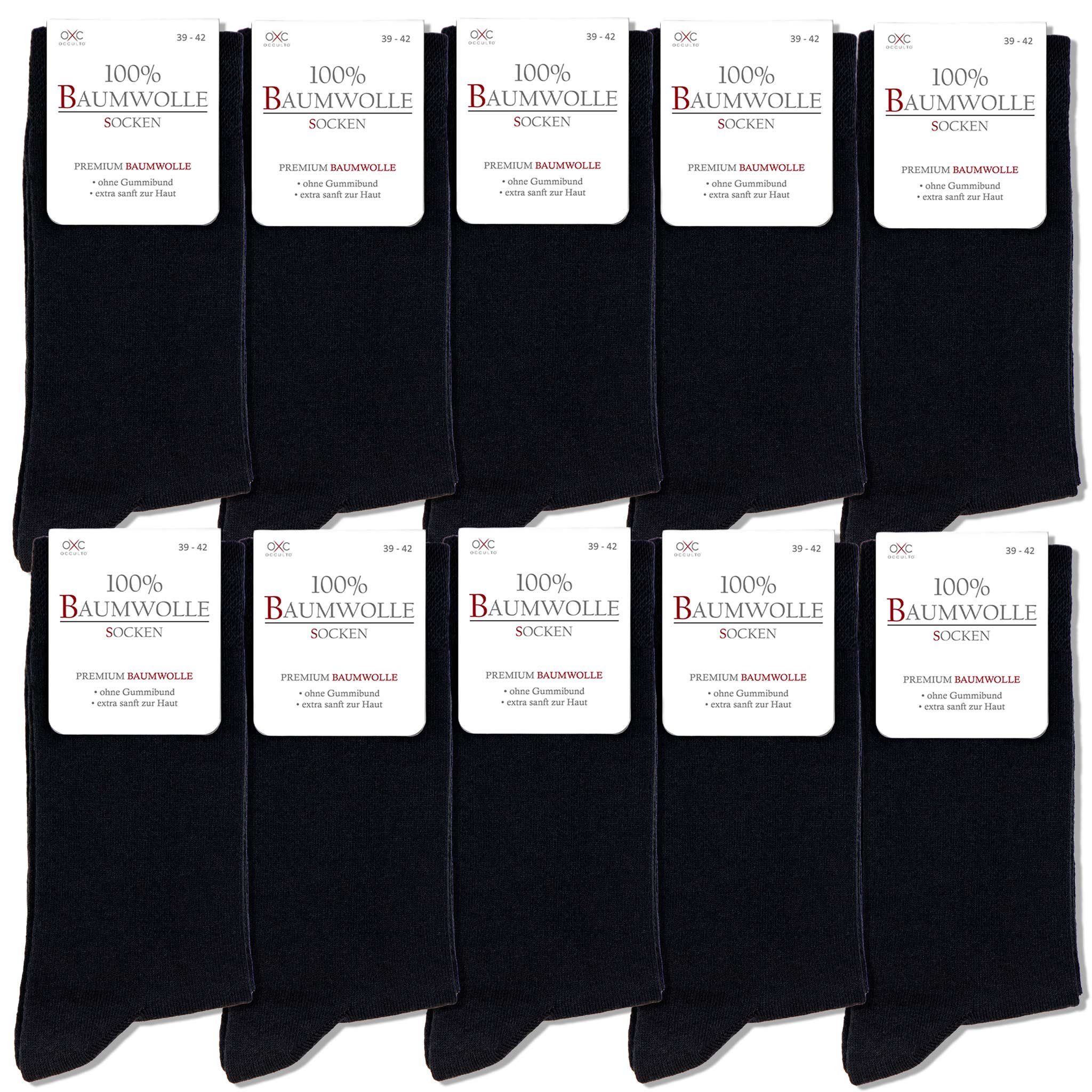 OCCULTO Businesssocken Herren 100% Baumwollsocken 10-20er Pack (Modell: Ing günstig online kaufen