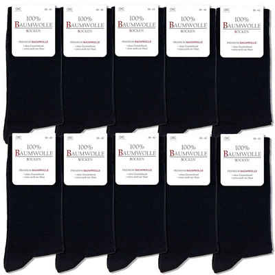 OCCULTO Businesssocken Herren 100% Baumwollsocken 10-20er Pack (Modell: Ingo) (10-Paar)