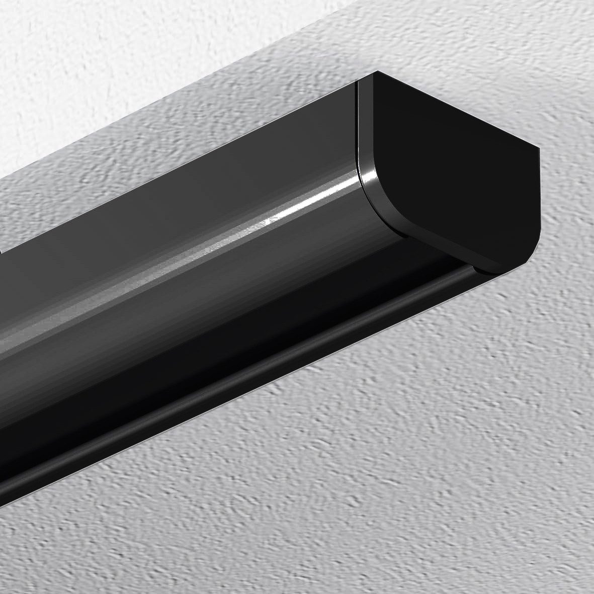 Garduna Gardinenschiene halbrunde Schleuderschiene, 1-läufig, Aluminium