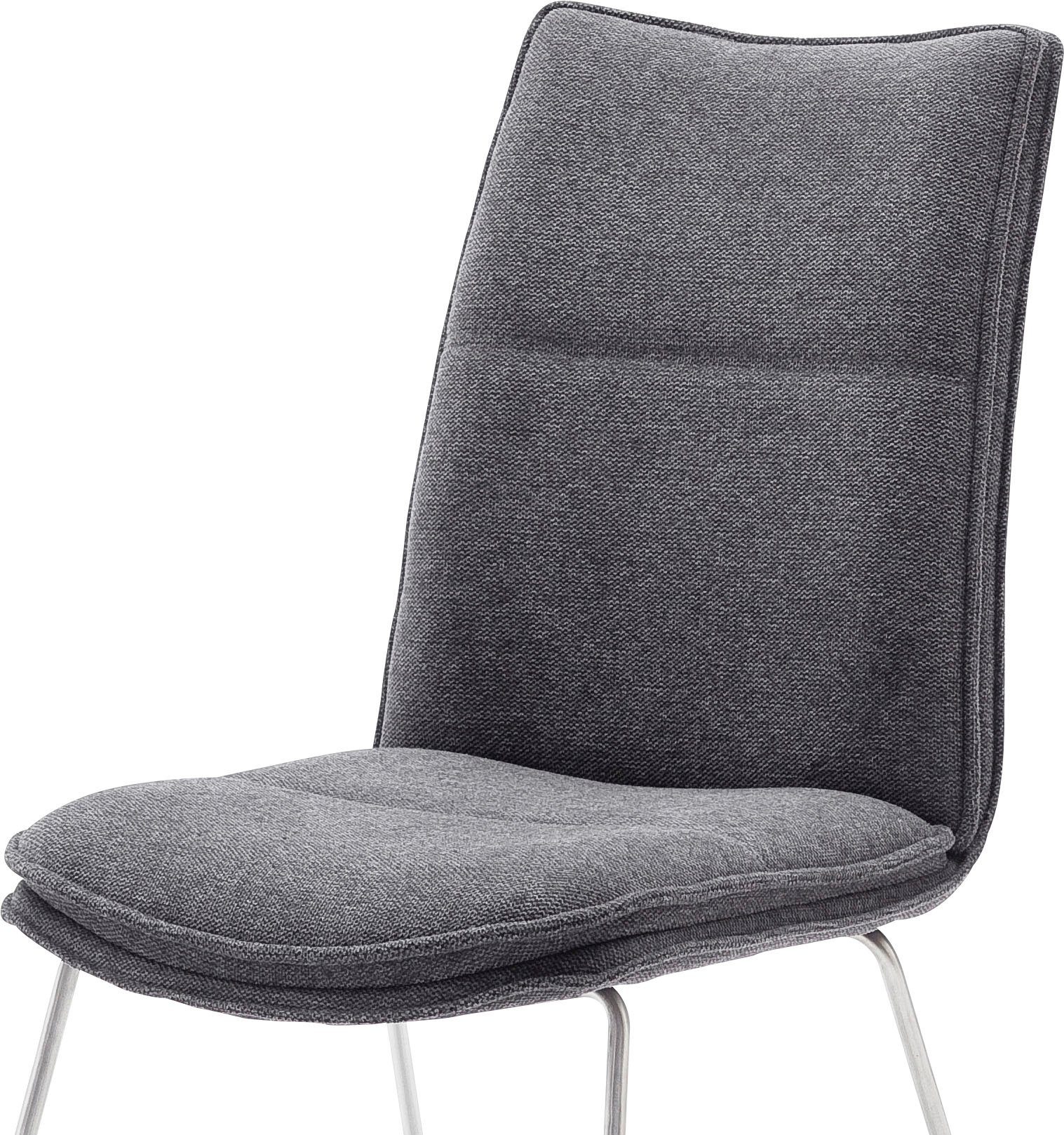 | belastbar Stuhl furniture | Anthrazit 2 MCA St), Stuhl Edelstahl (Set, bis 120 Anthrazit Hampton gebürstet Kg