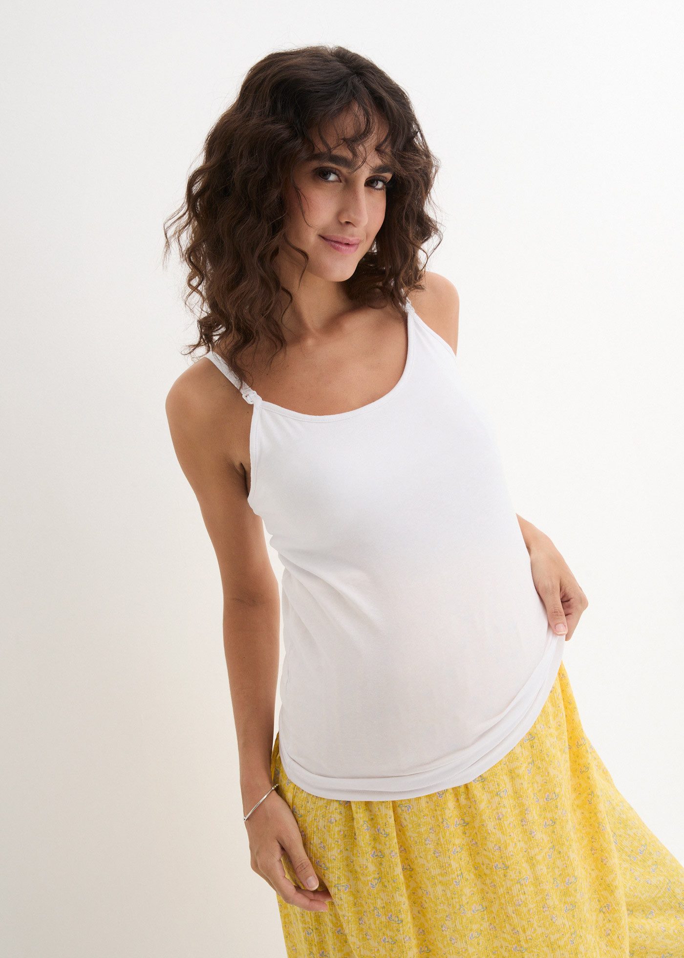 bonprix Nursing Top (Pack, 2-piece, 2) Maternity and nursing tops made of cotton (2-pack)