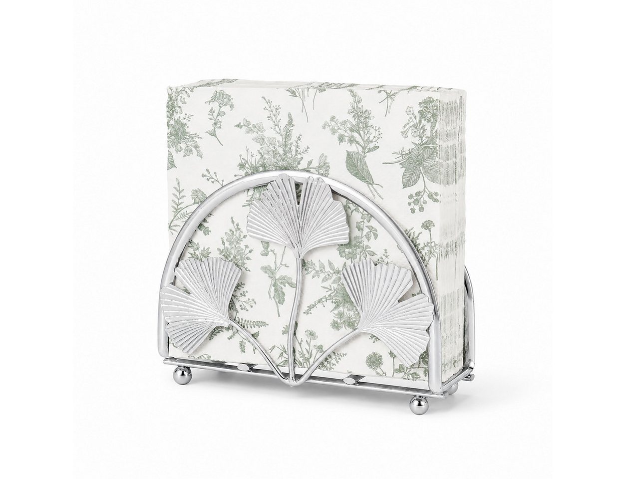 Diwzbyn Toilettenpapierhalter Serviettenhalter Ginkgo Blatt, Tisch Napkin Halter modern, Für Papier-Servietten, Küche, Esszimmer & Café Deko