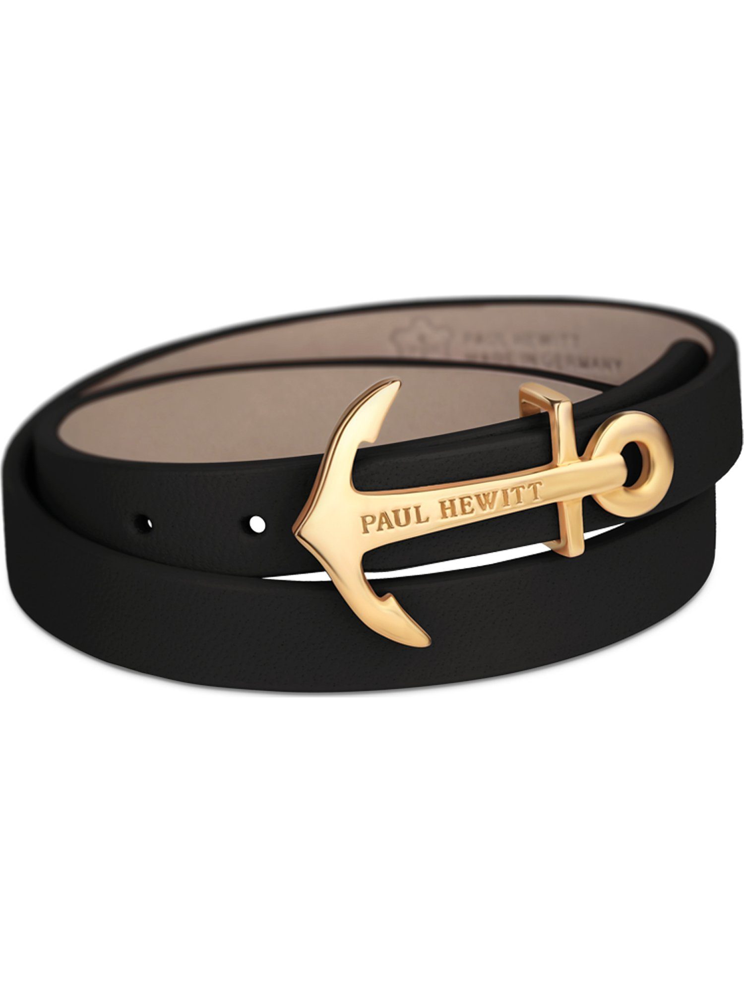 PAUL HEWITT Armband Paul Hewitt Unisex-Armband Leder, Edelstahl Anker