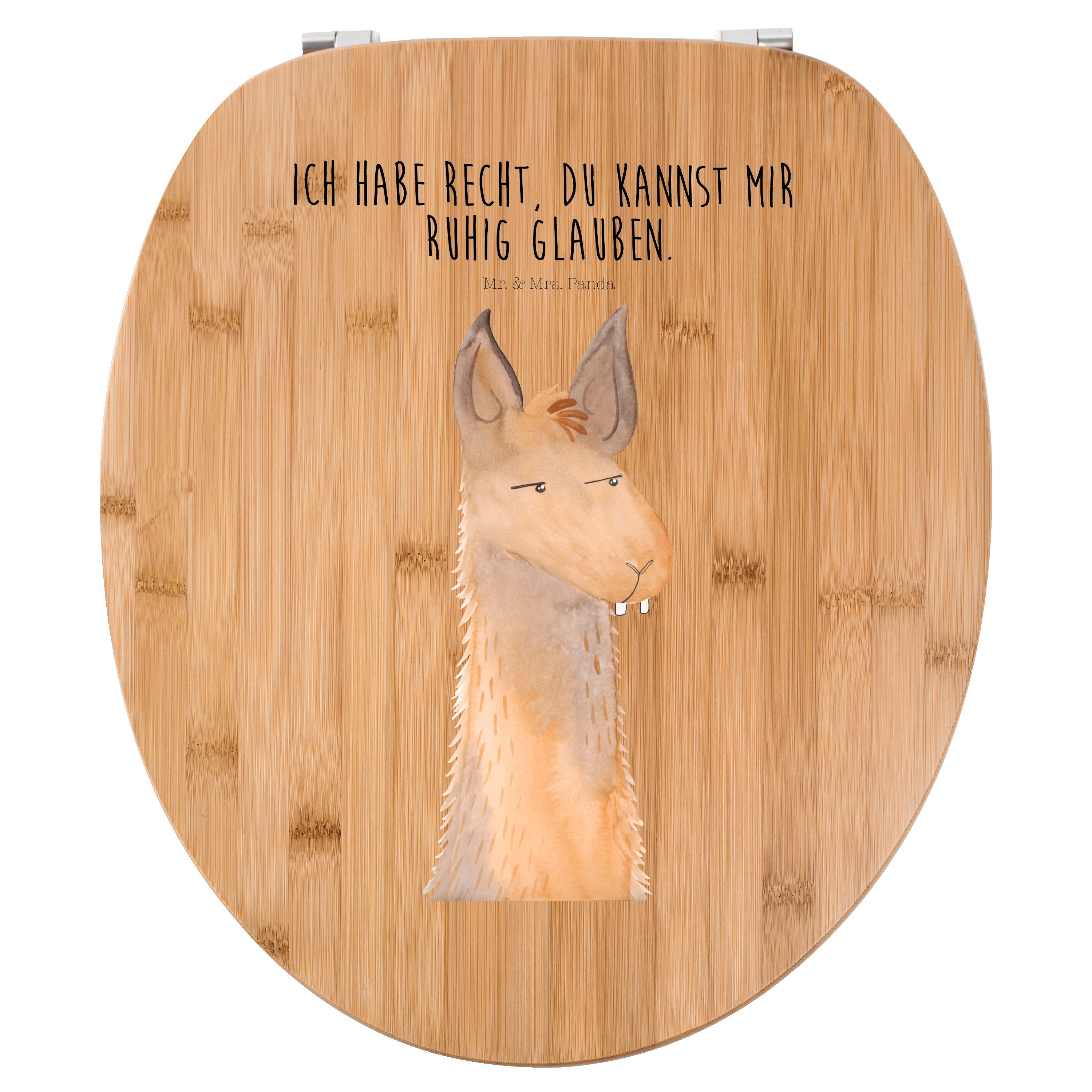 WC-Sitz Lamakopf Genervt - Transparent - Geschenk, WC-Sitz, Klodeckel, Klobri