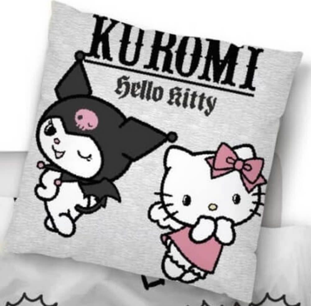SkyBrands Bettwäsche Hello Kitty & Kuromi - Angel & Devil - Bettwäsche-Set, 135x200 & 80x80, Baumwolle, 100% Baumwolle