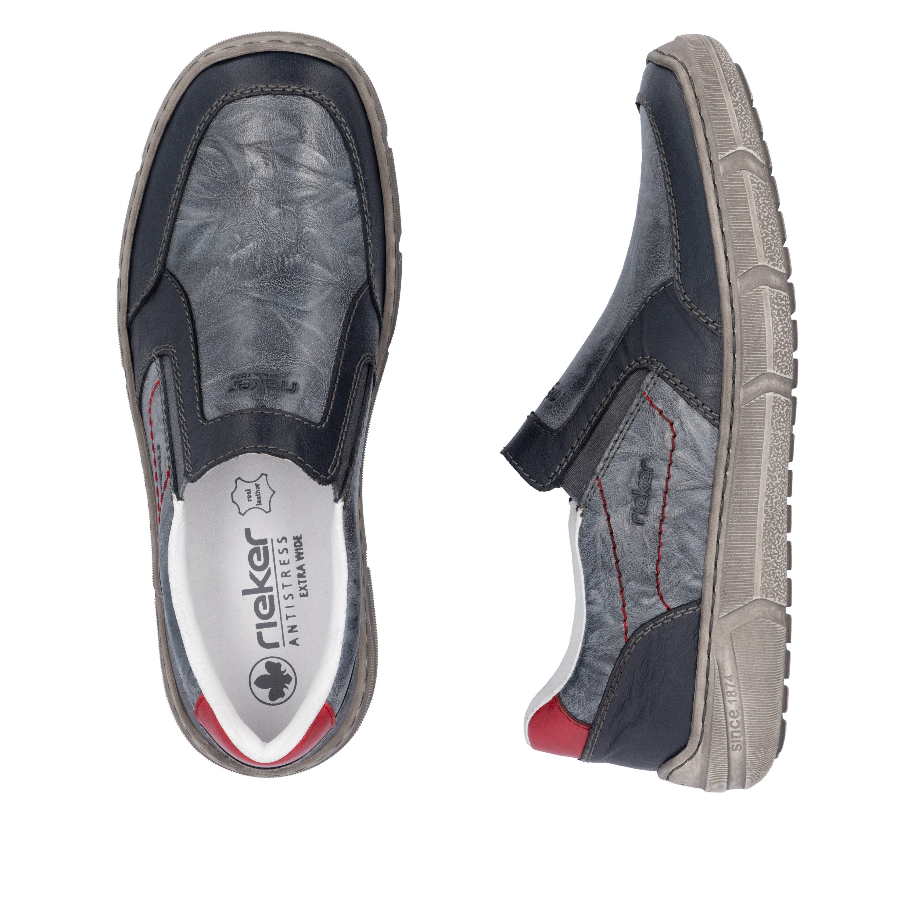 Rieker Slipper, Slip on Sneaker, Halbschuh, Freizeitschuh mit Schaftrandpolsterung