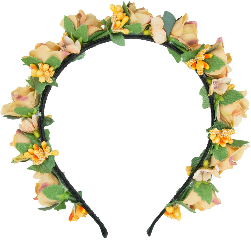 Trachtenland Haarreif Blumen Haarkranz "Sabia" mit Rosen, Haarschmuck Dirndl Hochzeit