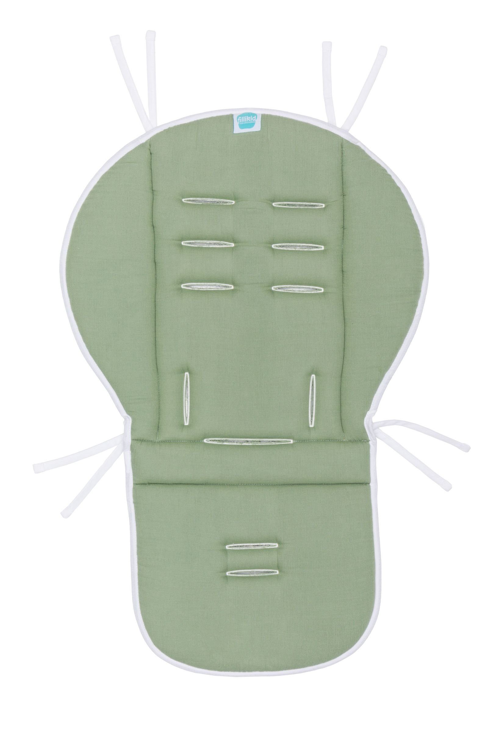 Kinderwagen-Sitzauflage Wendeauflage Muslin 48x74 cm