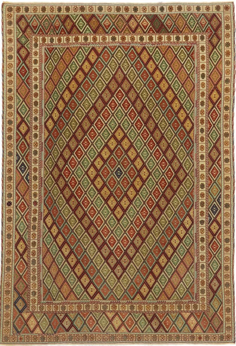 Orientteppich Kelim Afghan 194x283 Handgewebter Orientteppich, Nain Trading, rechteckig, Höhe: 3 mm