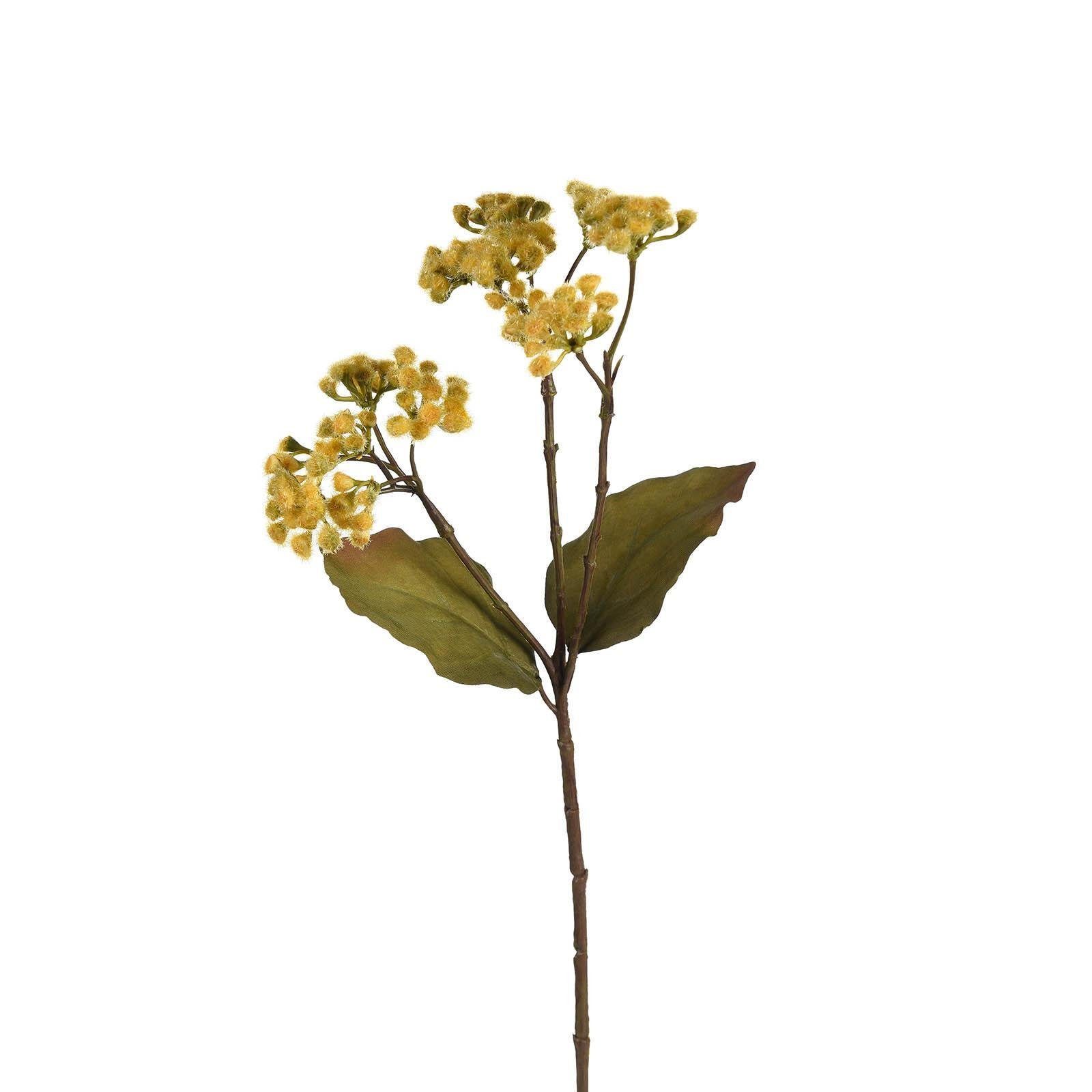 Kunstzweig Kunst-Blumenpick Korbblütler, Depot, aus Polyester, Polyethylen, Draht, L 30 Zentimeter