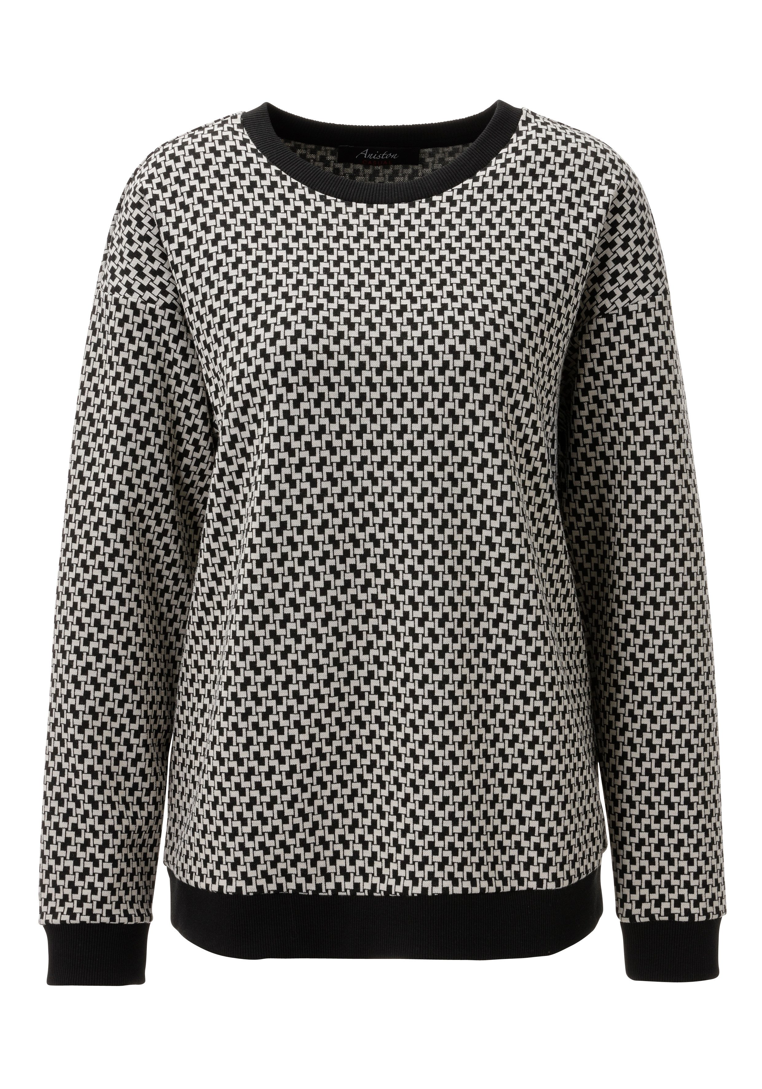 Aniston CASUAL Sweatshirt mit grafischem Minimal-Muster - NEUE KOLLEKTION – Bild 5 von 5