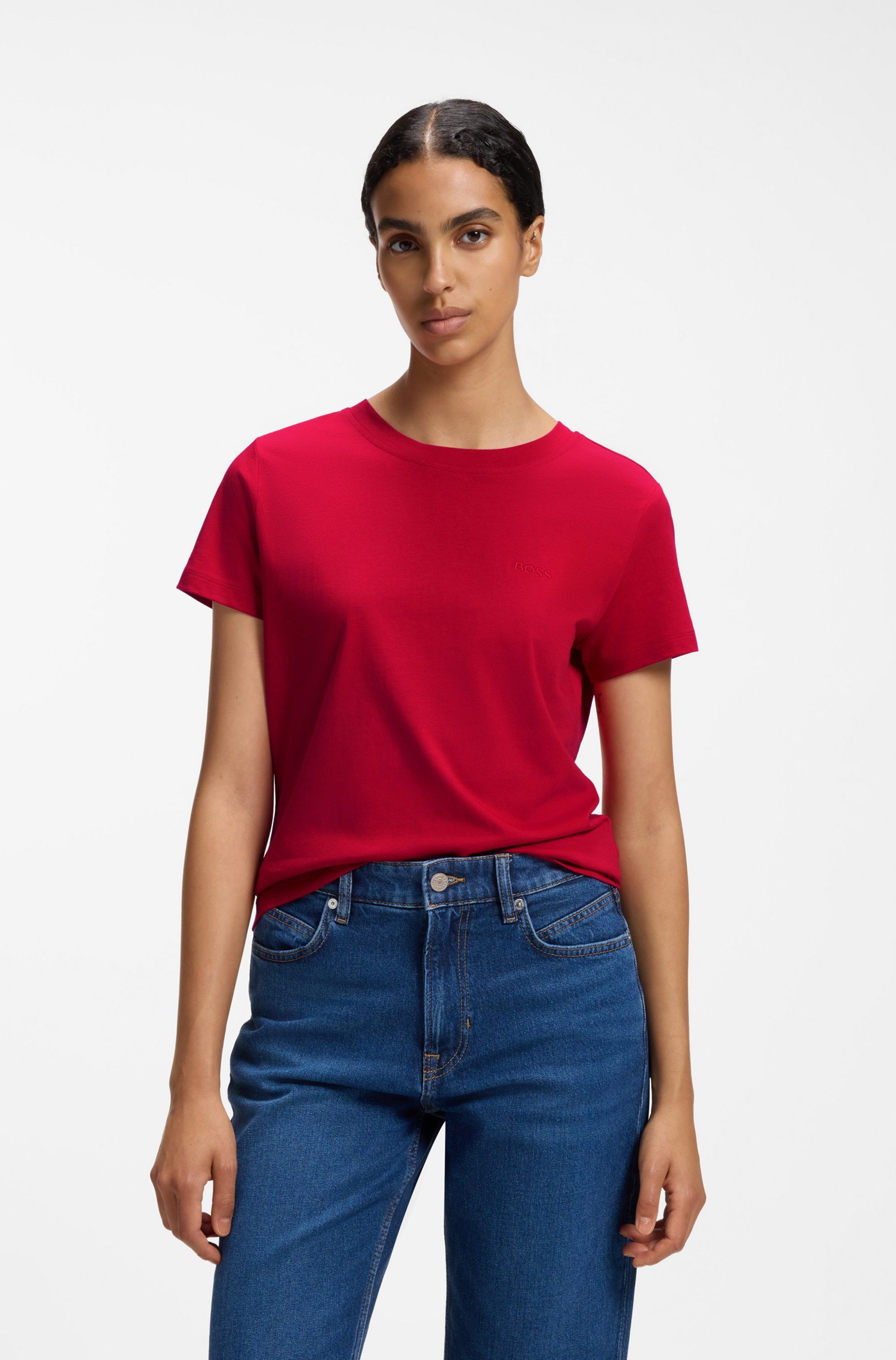 BOSS ORANGE T-Shirt Esogo Premium Damenmode mit Logo