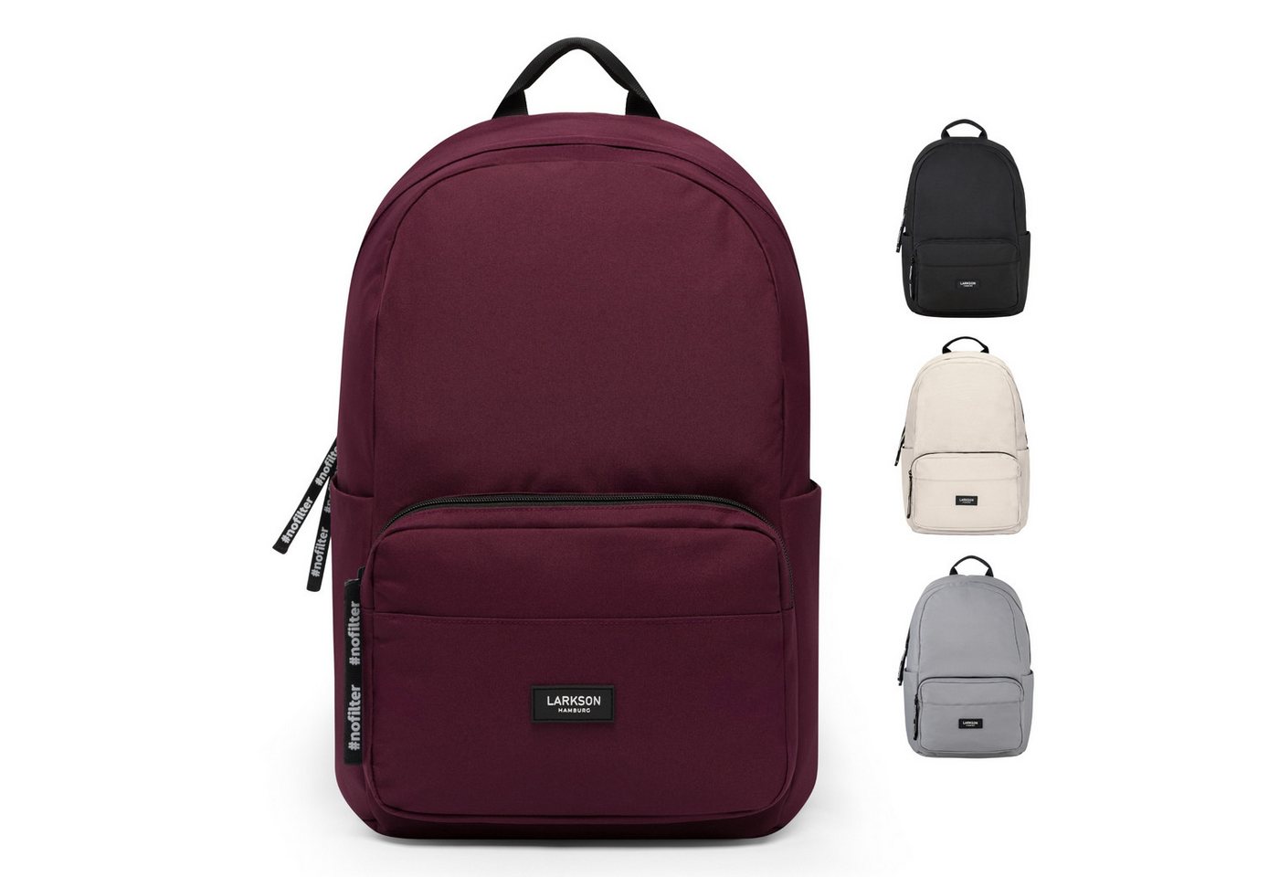 LARKSON Schulrucksack No 3 Rucksack Schule Mädchen Jungen Teenager (1-tlg), Seitentasche, Laptopfach, Wasserabweisend
