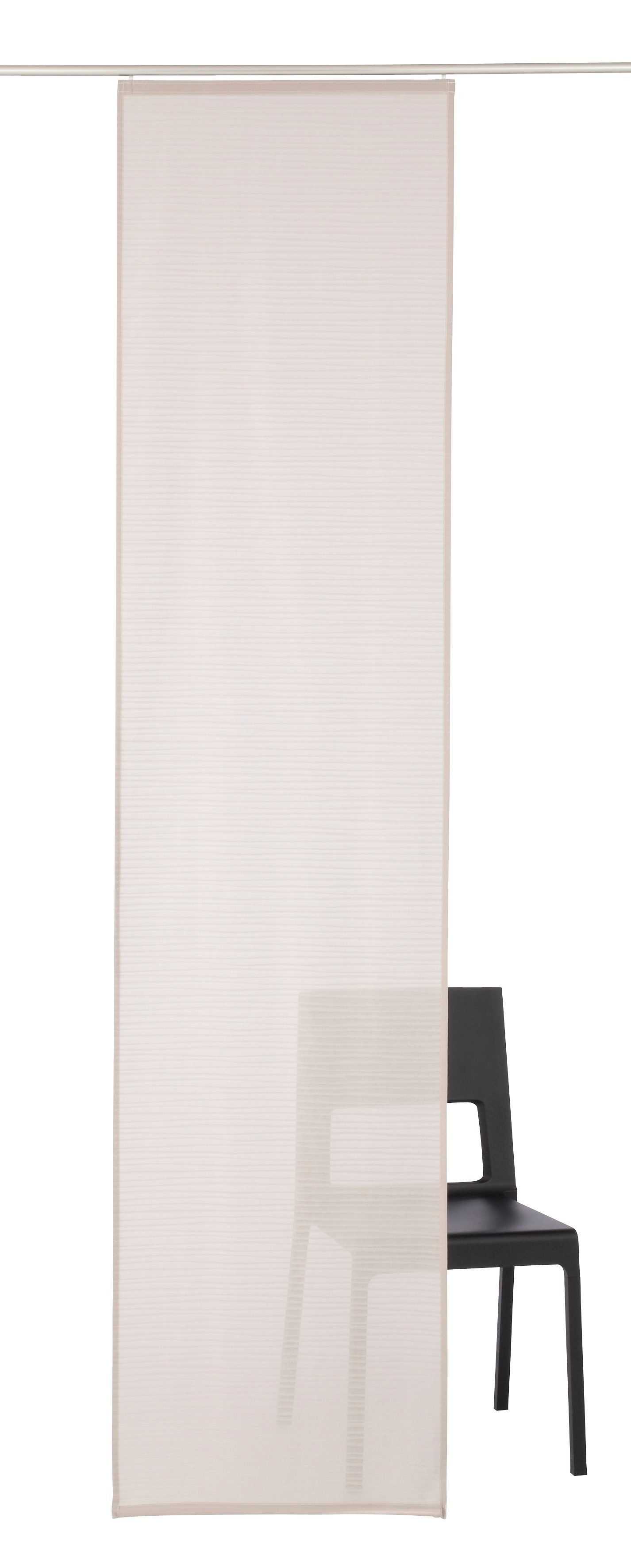 Schiebegardine Sarnia, HOME WOHNIDEEN, Klettband (1 St), halbtransparent,  Voile, ohne Montagezubehör, 57 cm | Schiebegardinen-Sets