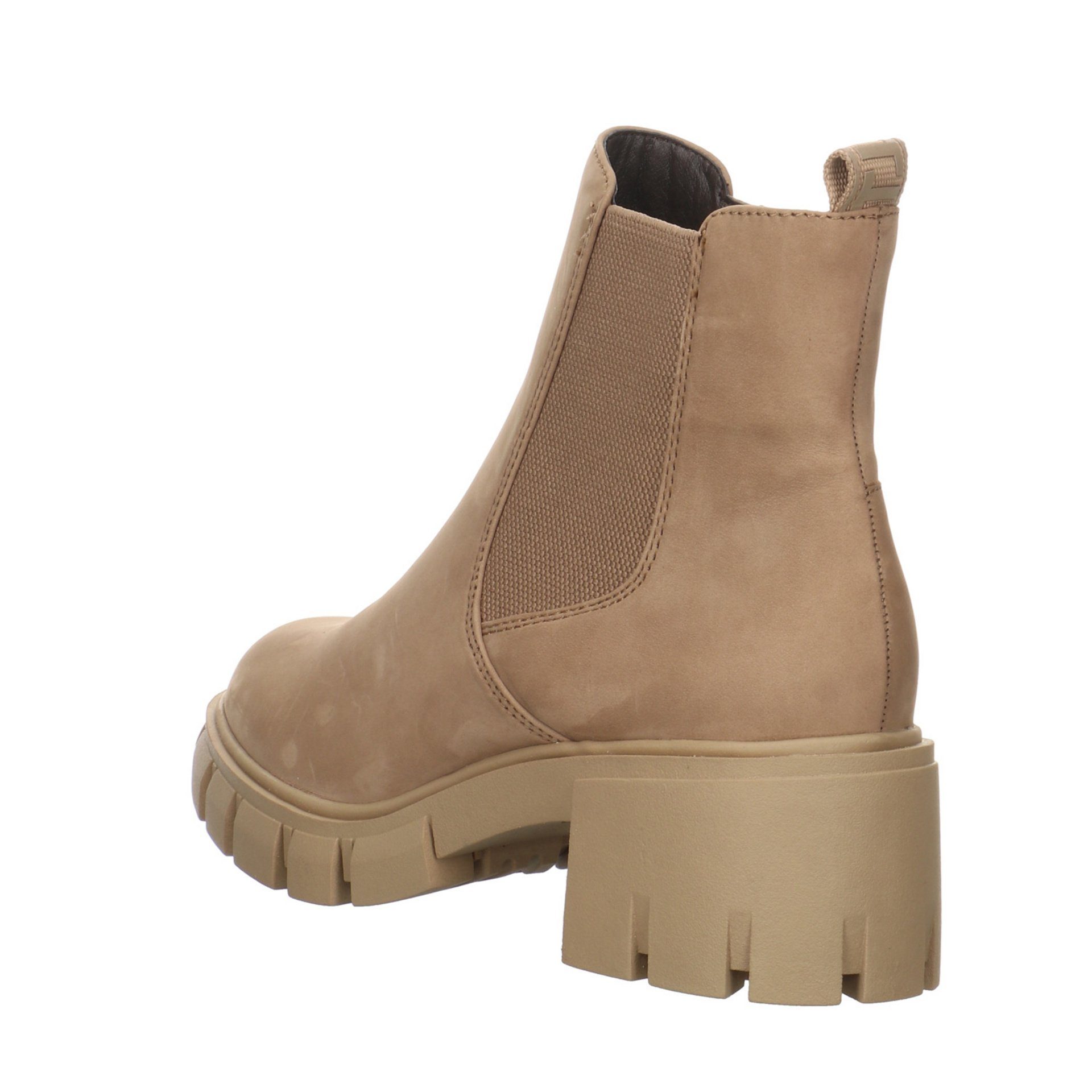 Stiefeletten Schuhe Tamaris Boots Chelsea Stiefelette Beige Damen Leder-/Textilkombination (21203969)