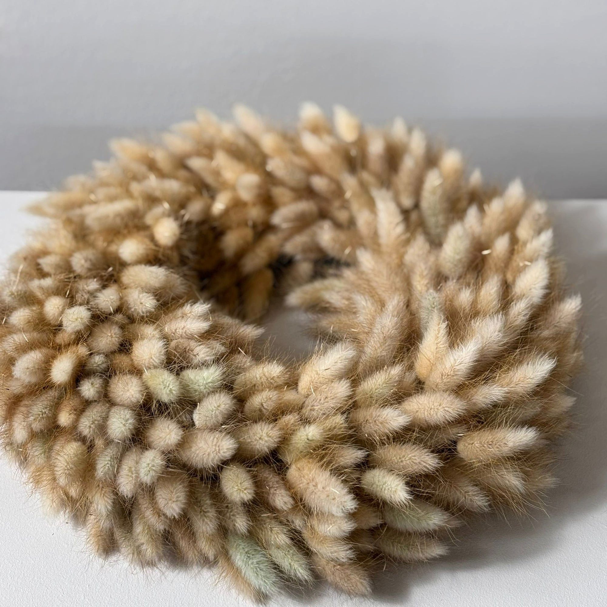 LYKKE & You Dekokranz Trockenblumenkranz Lagurus beige