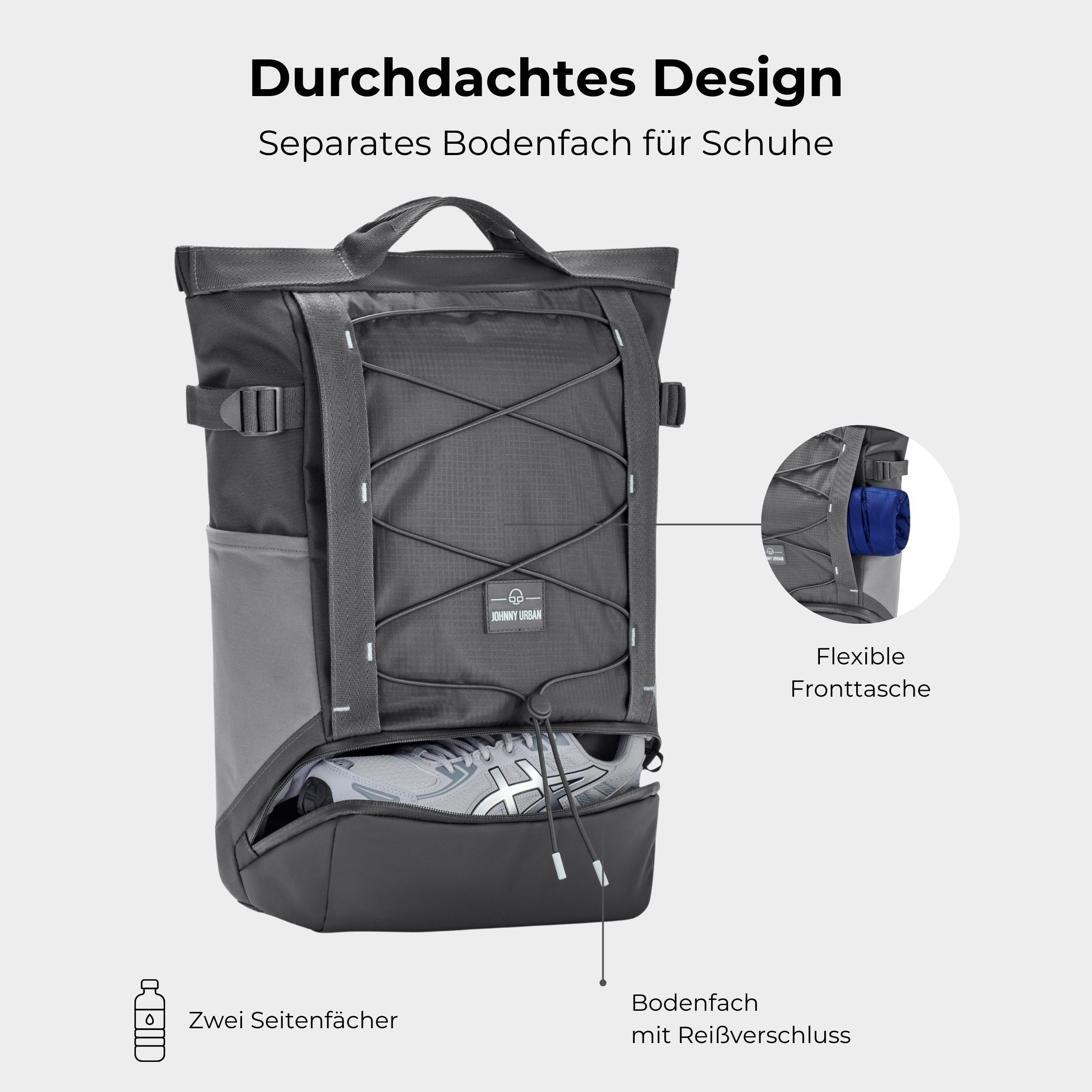 Johnny Urban Cityrucksack Harper Tagesrucksack für Damen & Herren (1-tlg), Sportlicher Tote Bag Rucksack, Praktischer Daypack, Wasserabweisend