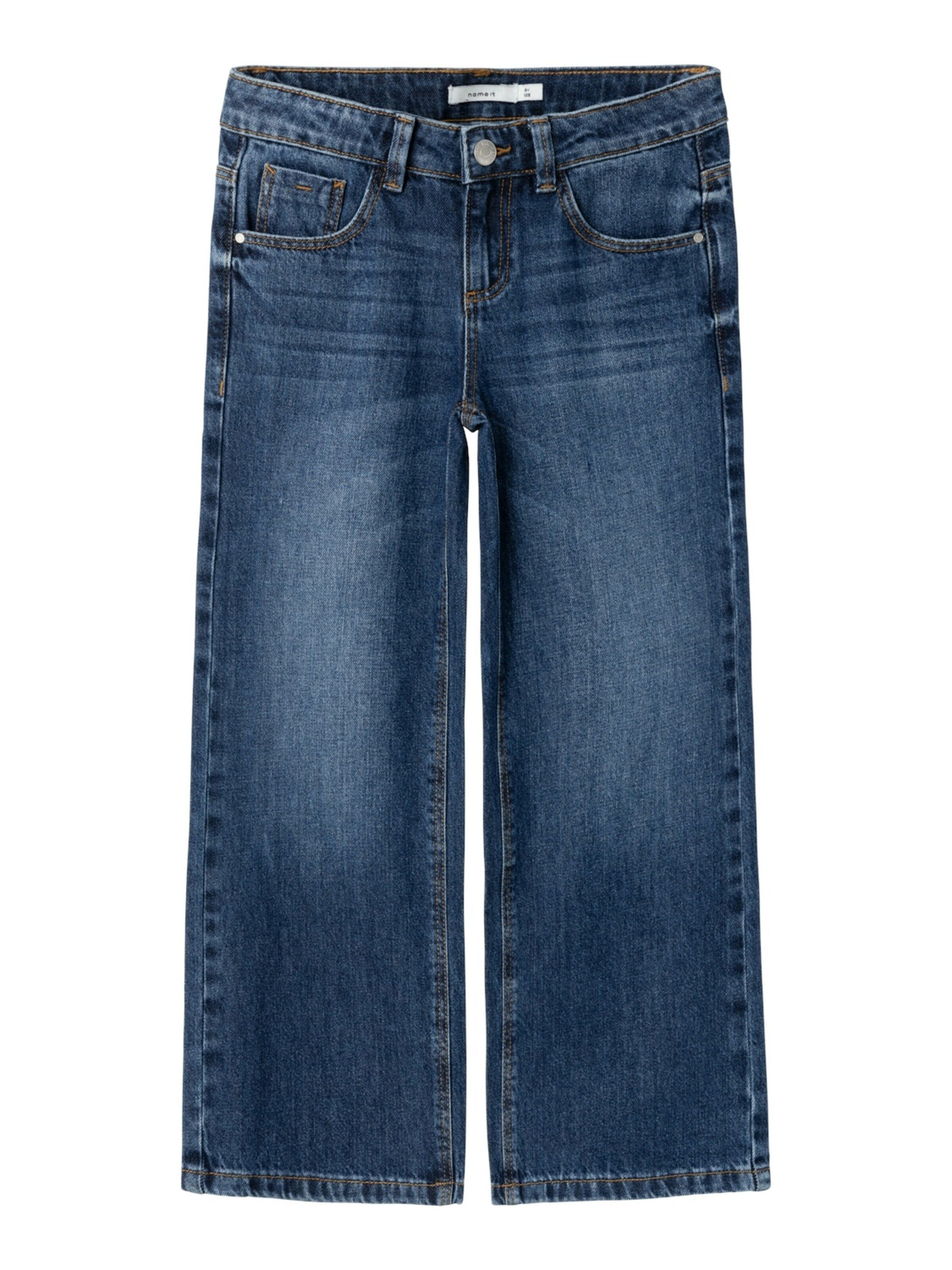 Name It Weite Jeans Rose (1-tlg) Plain/ohne Details