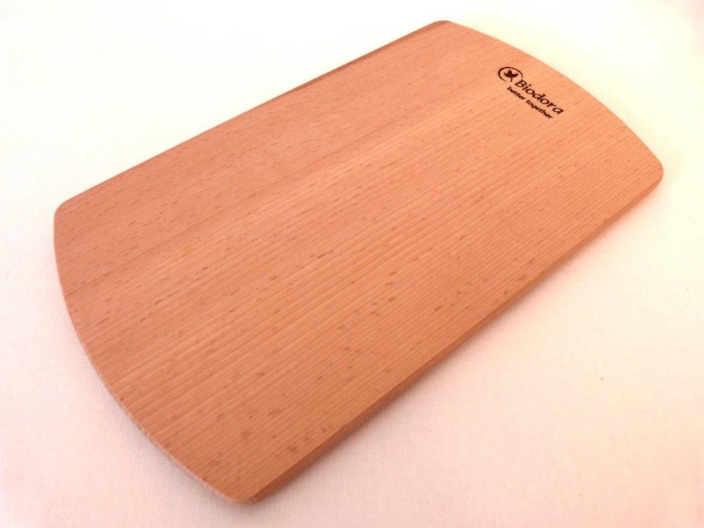 Biodora Frühstücksbrett Schneidbrett Buche 24 x 14 cm, Buchenholz