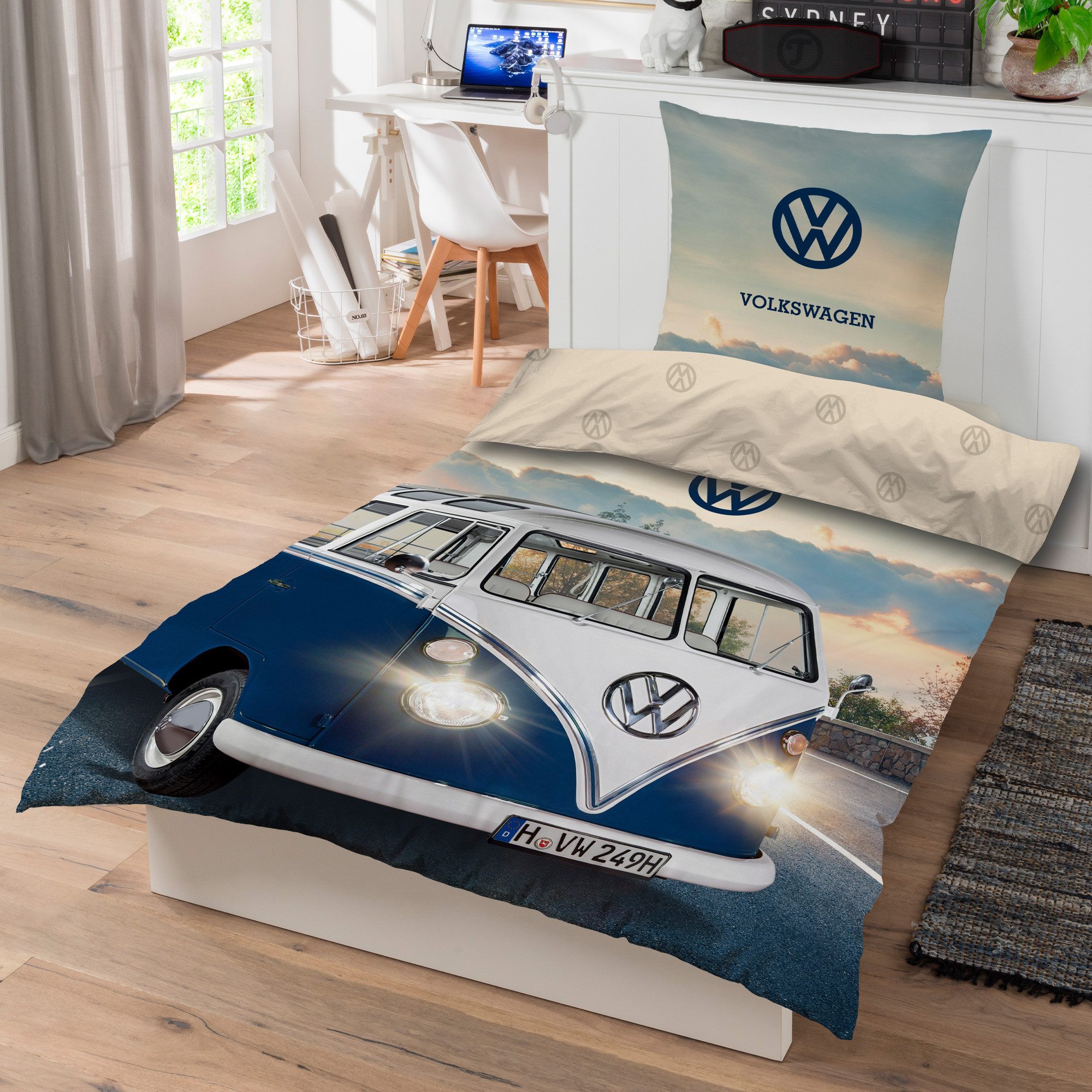 BERONAGE Wendebettwäsche VW Volkswagen Bulli Adventure günstig online kaufen