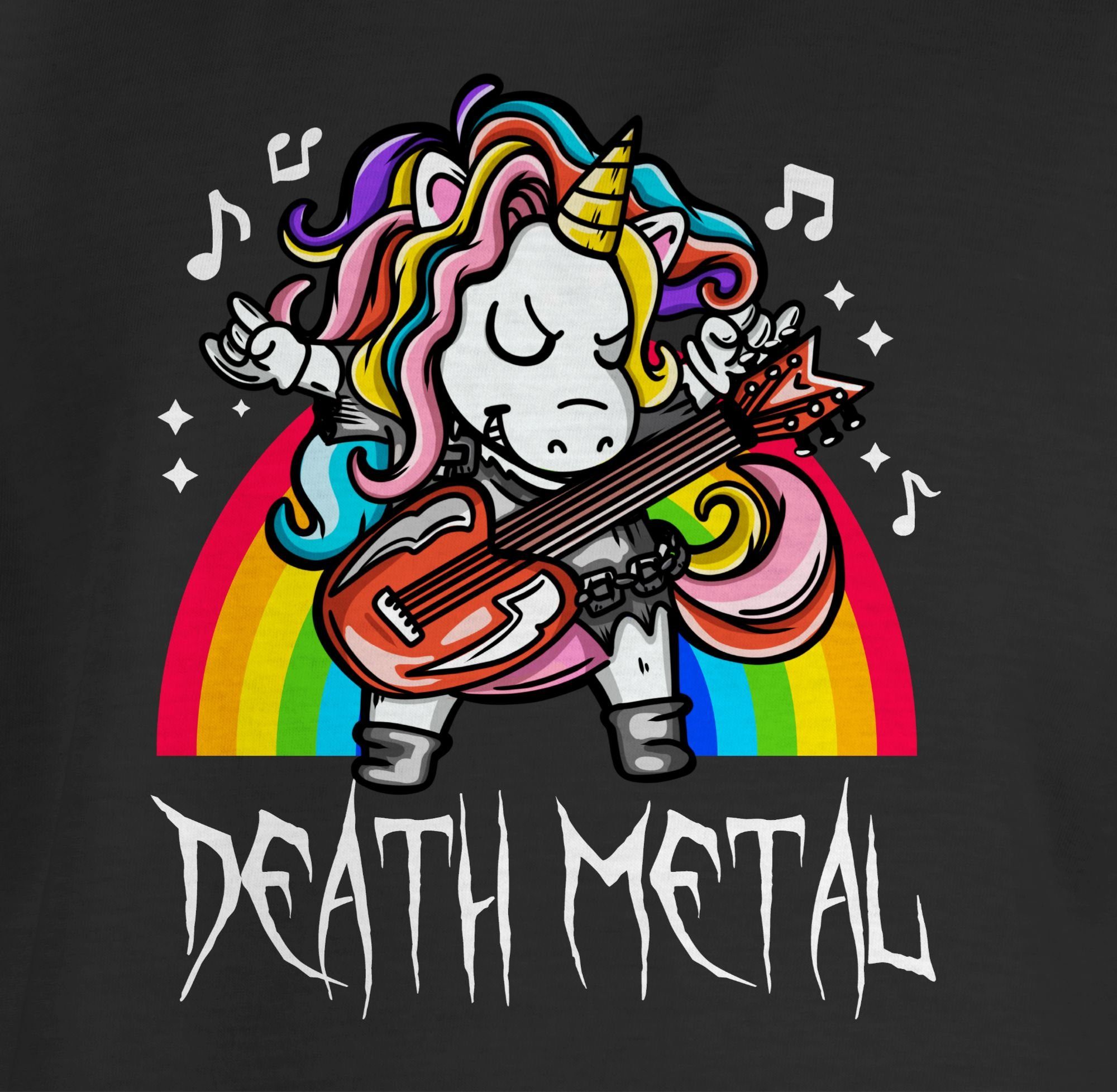 Metal und T-Shirt Shirtracer Kinderkleidung Co Death 3 Einhorn Schwarz