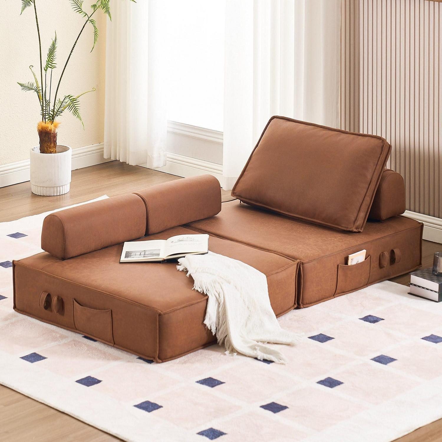 TV-Sessel Schlafsessel 2in1 Relaxsessel mit abnehmbaren Armlehnen braun