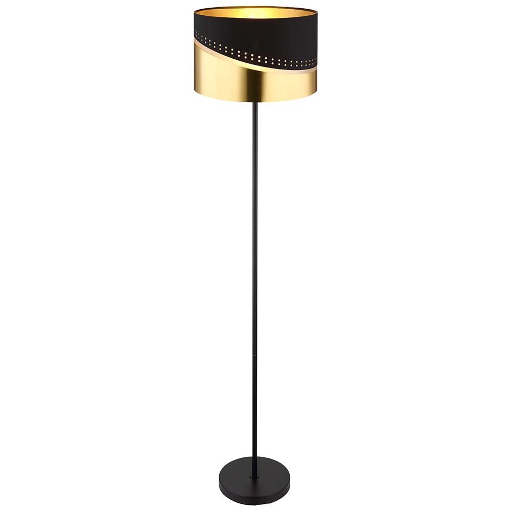 Gold Schwarz Stehleuchte 146cm Stehlampe, Globo Standlampe H Wohnzimmerlampe