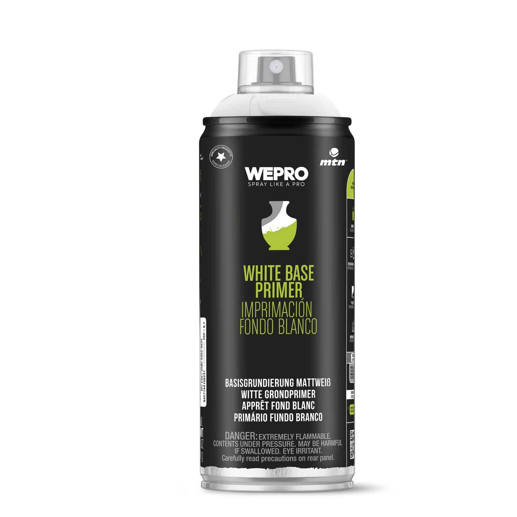 MTN Sprühlack Sprühgrundierung, MTN PRO, Base Acryl Primer, Weiß, 400ml