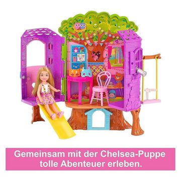 Mattel® Spielwelt Mattel HPL70 - Barbie Chelsea - Baumhaus Spielset inkl. Puppe und Zube