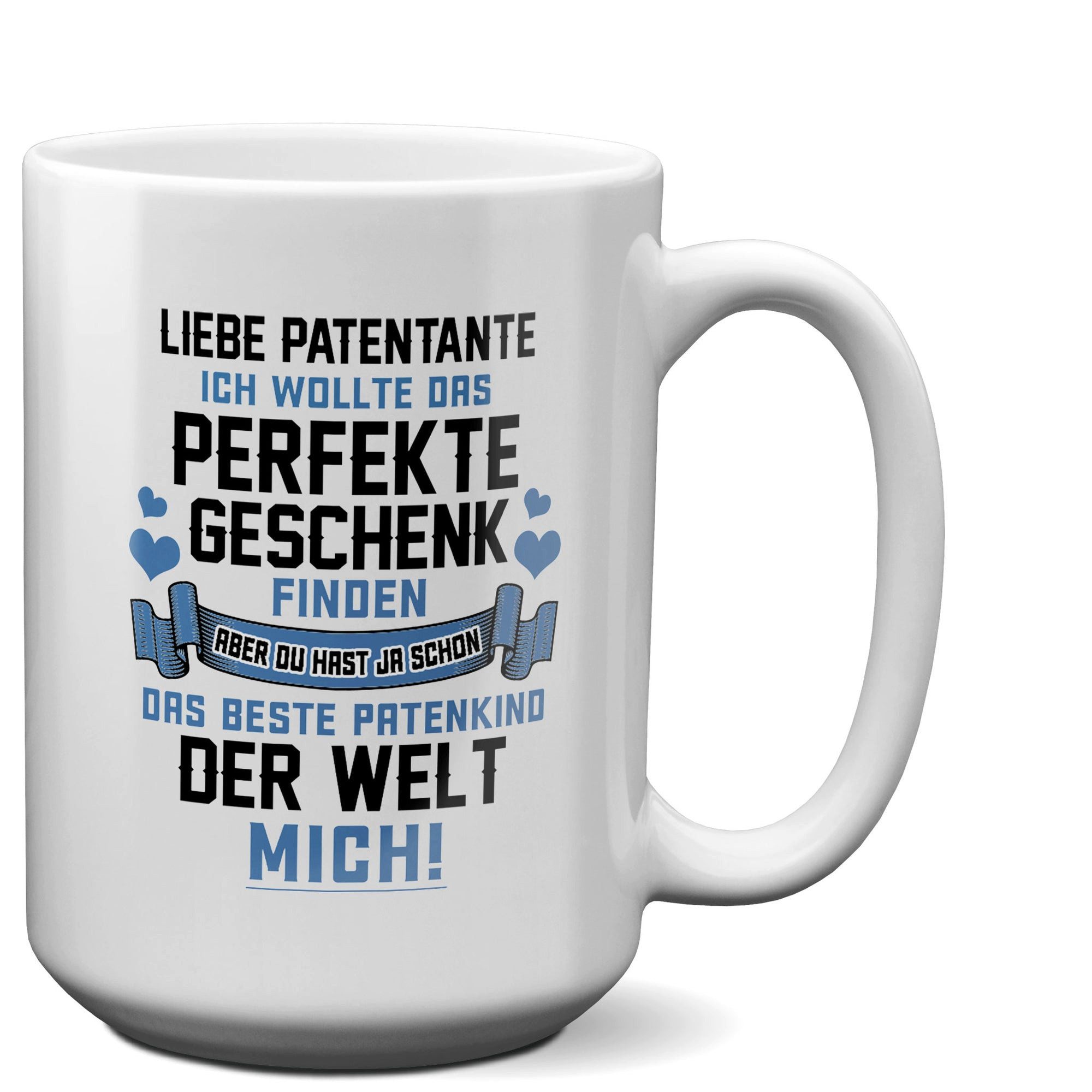 22Feels Tasse Patentante Geschenk Taufpatin Patin Geburtstag Weihnachten Idee Frauen, Keramik, XL, Made In Germany, Spülmaschinenfest