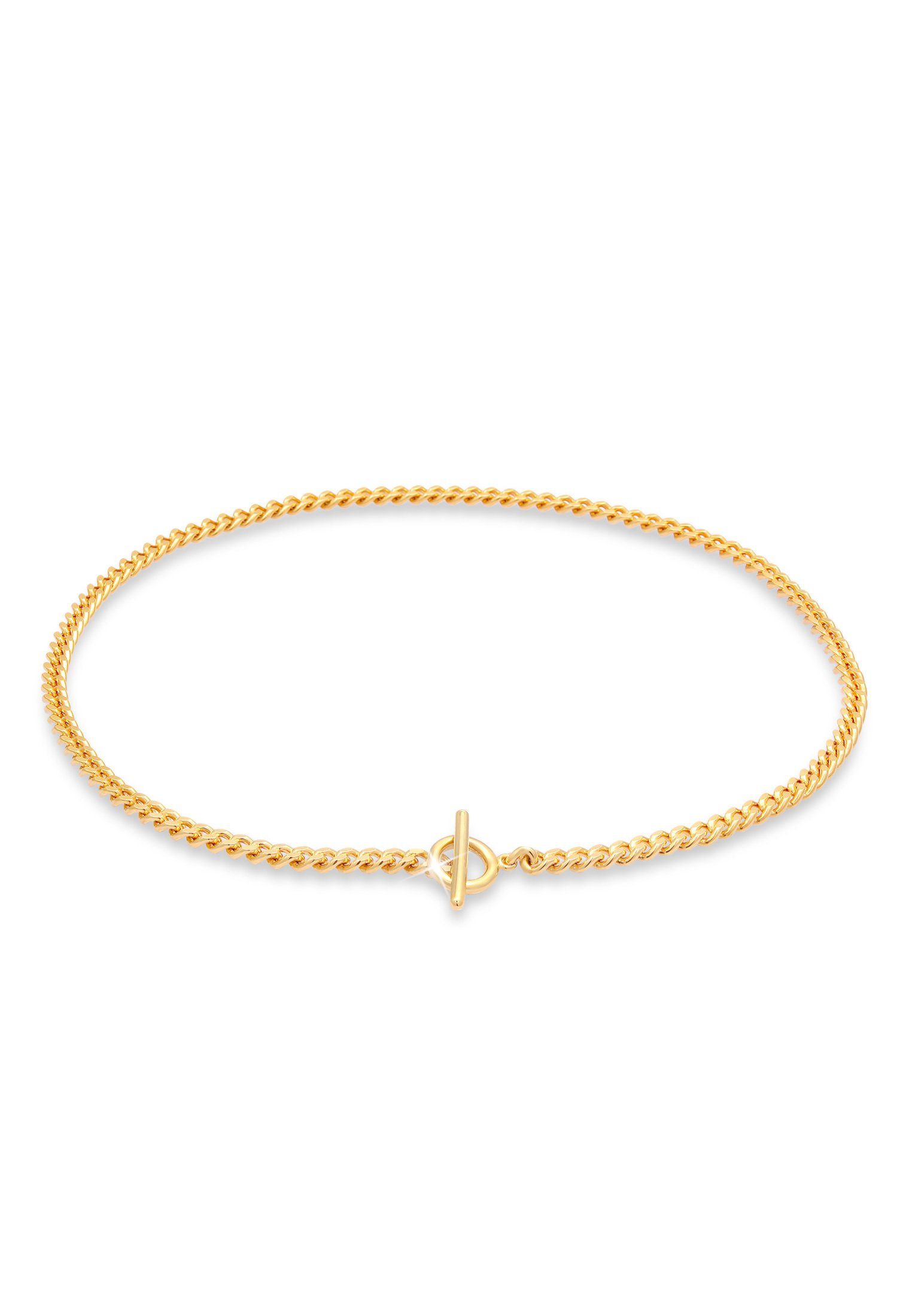 Elli Choker Panzerkette Choker Kreis Stab 925 Silber