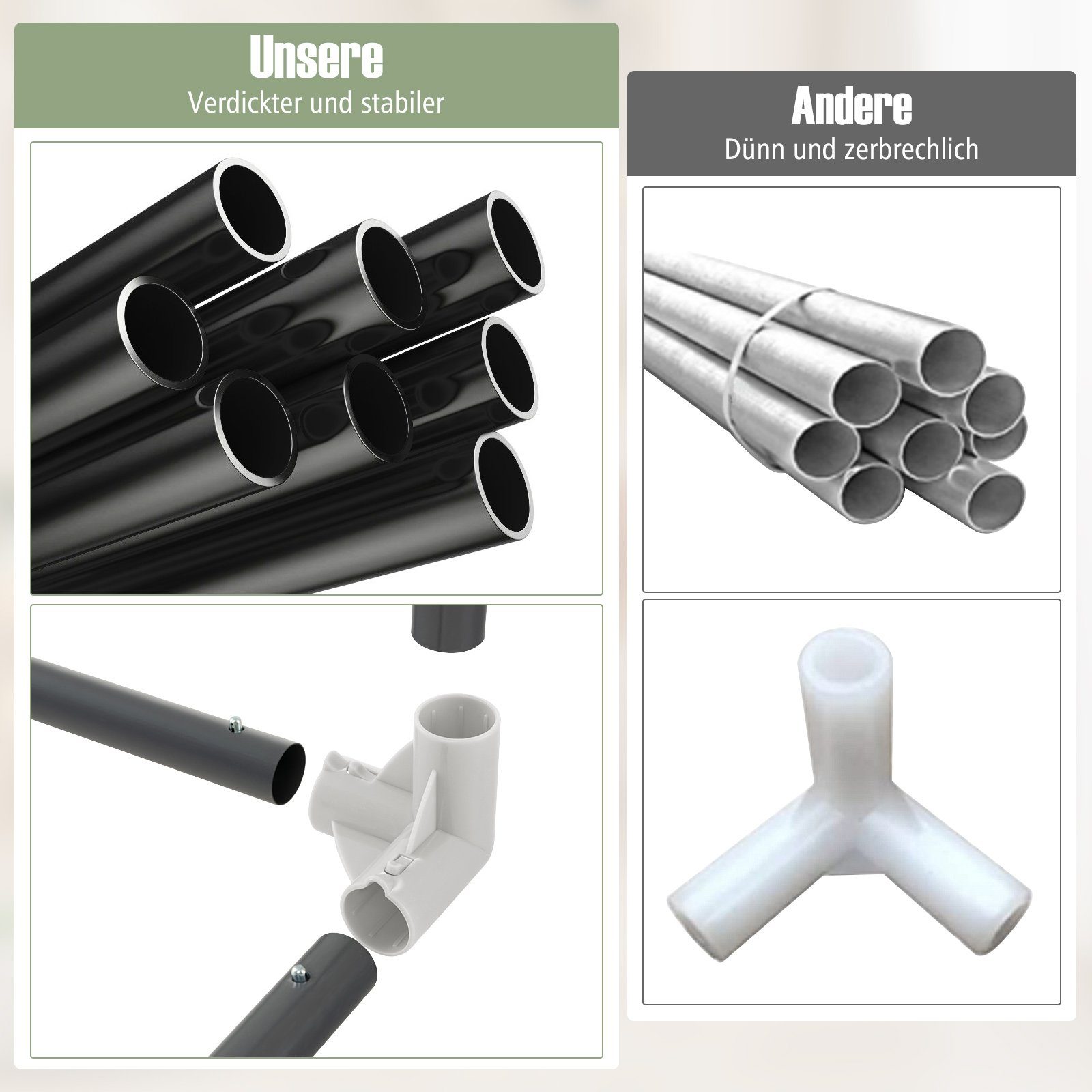 COSTWAY Laufstall Baby Laufgitter (2-tlg), mit 50 Bällen & Seitentasche günstig online kaufen