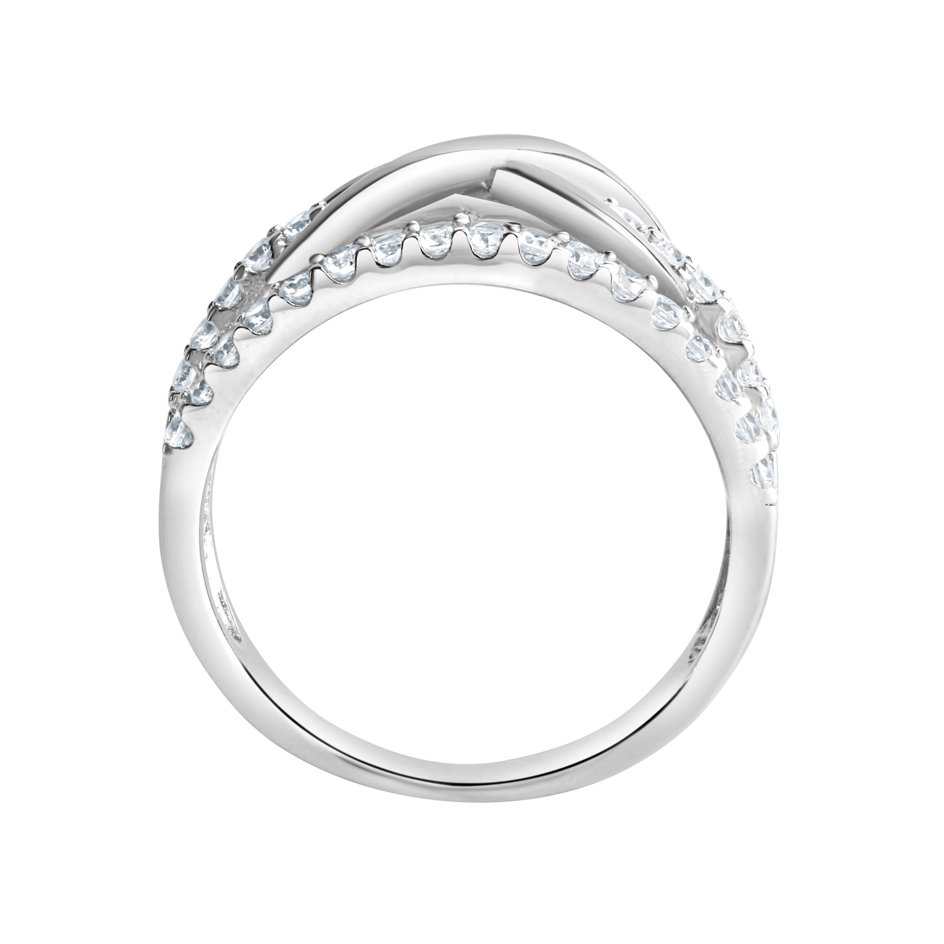 Zeeme Fingerring Silber 925 rhodiniert mit Unendlichkeitssymbol
