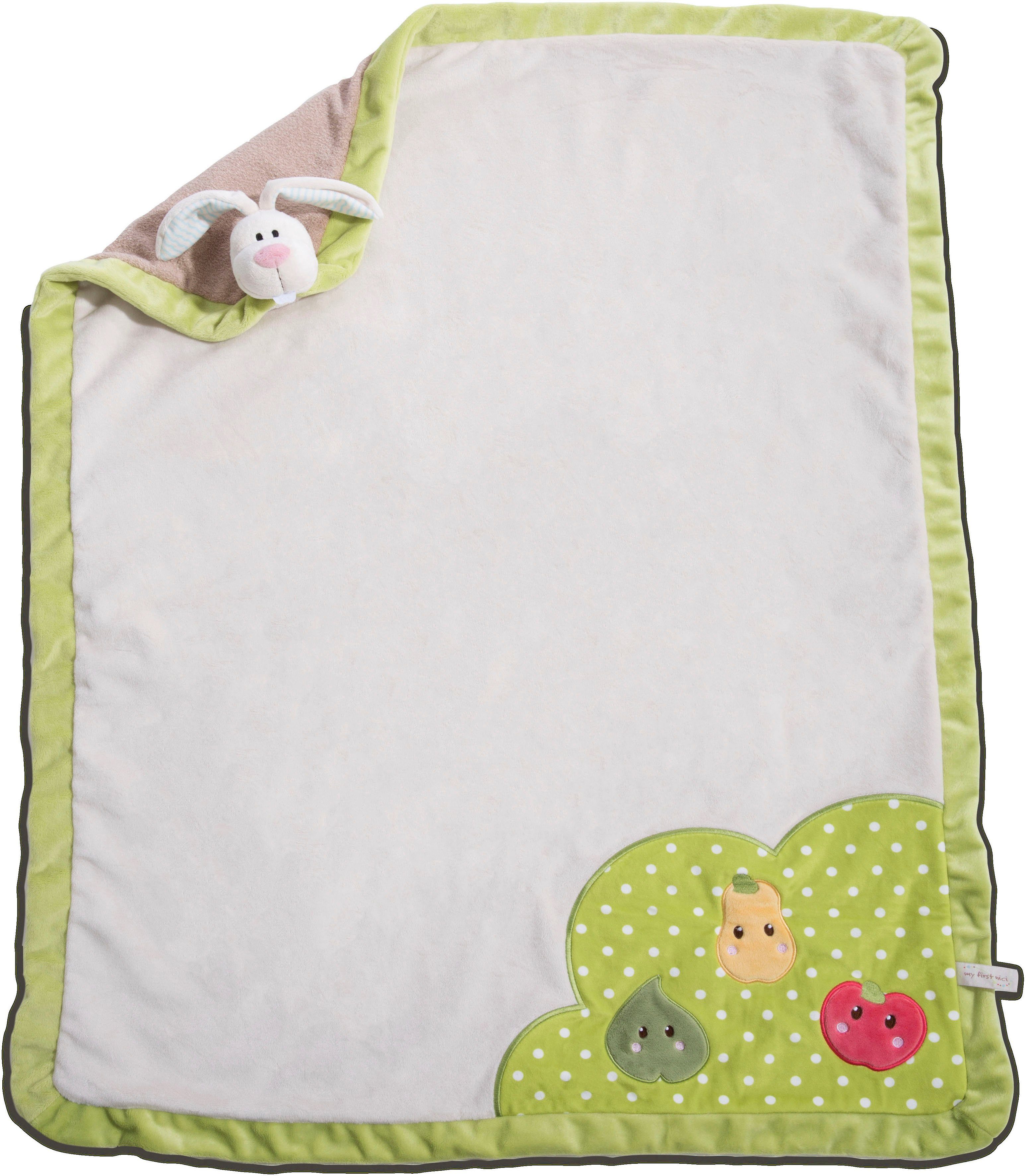 My First Nici mit Schmuse-Hase, Babydecke NICI, Baby-Kuscheldecke