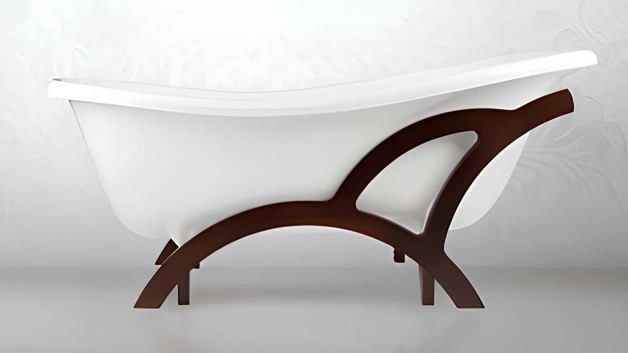 Xlmoebel Badewanne Luxuriöse weiße Badewanne - freistehende Acrylwanne im Design-Stil, Hergestellt in Europa