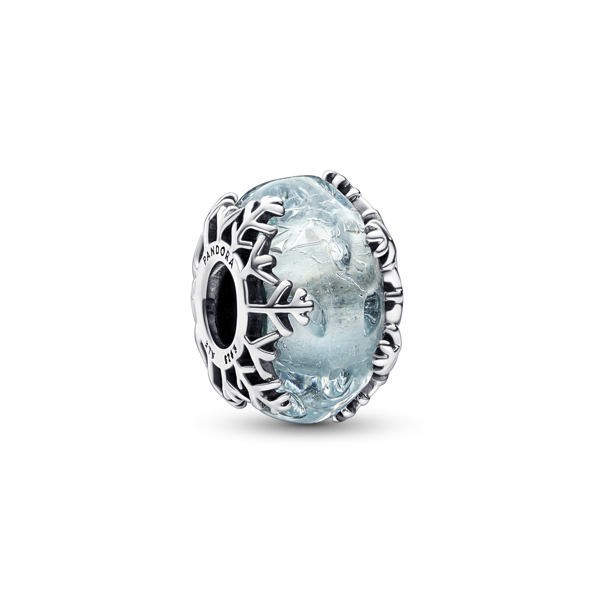 Pandora Bead Pandora Charm Winter Blue Snowflake Murano 792377C00 Silber