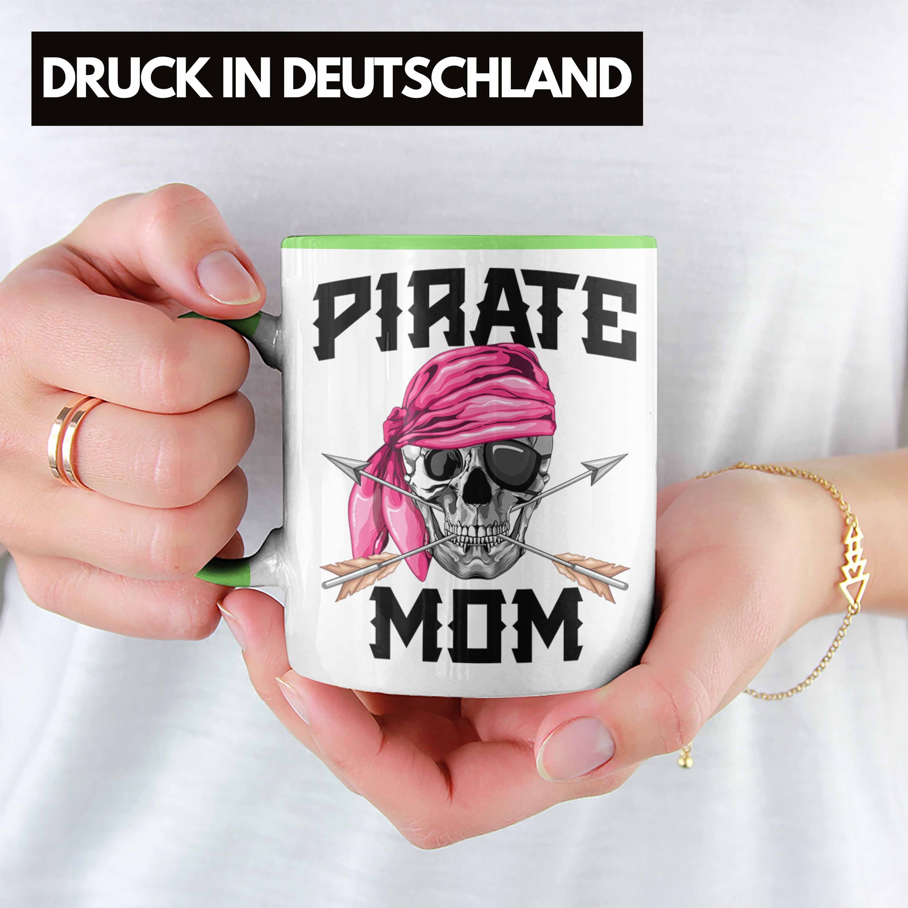 für eine Geschenk Tasse Pirate Trendation Mutter Mom Tasse Grün Piraten Muttertag