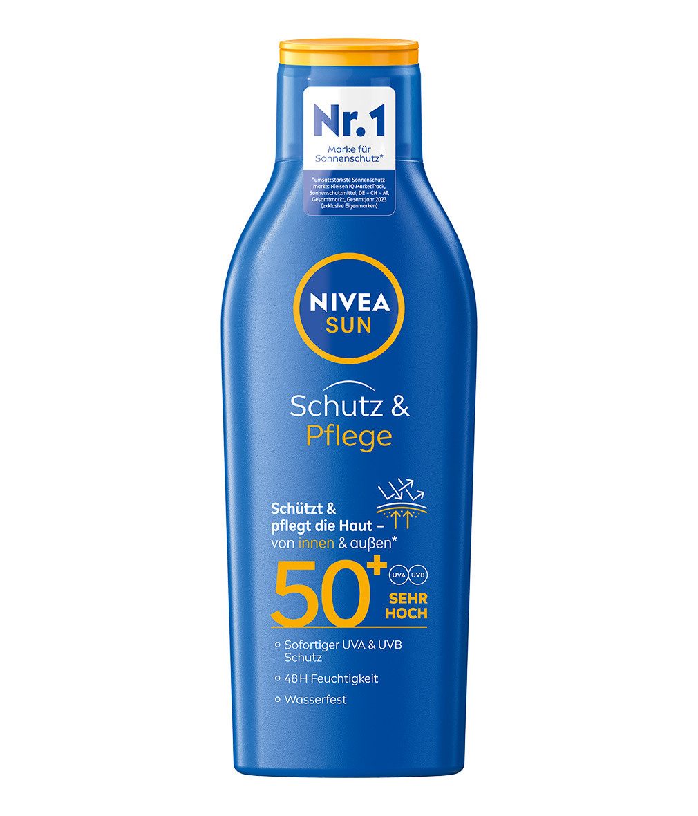 Sonnenschutzmilch SUN Schutz & Pflege Sonnenmilch wasserfester Sonnenschutz LSF50+ 200ml