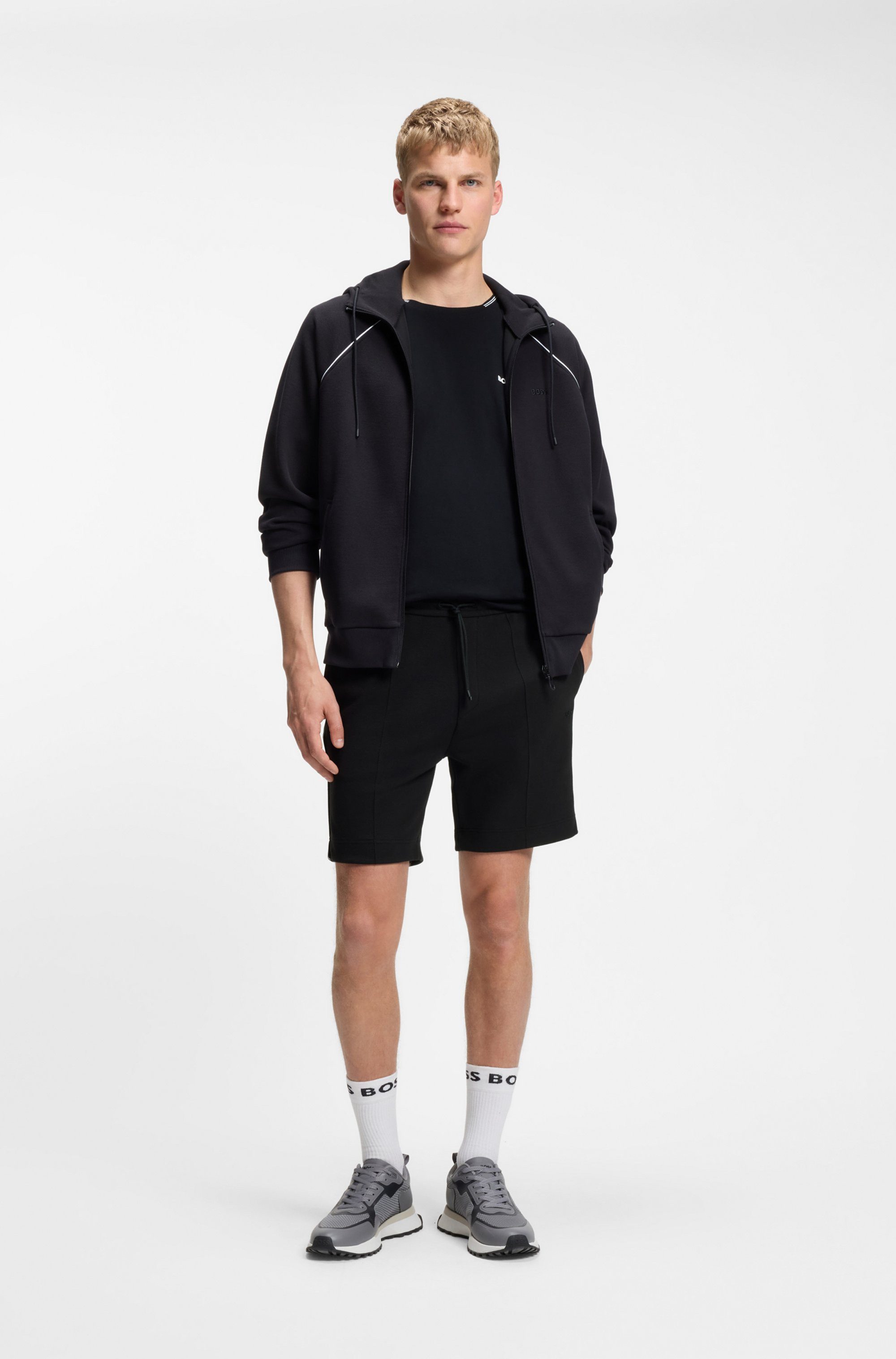 BOSS GREEN Shorts Join Headlo Piqué-Qualität mit Paspeln