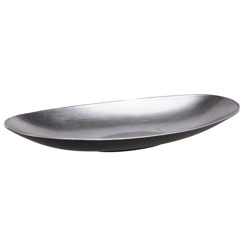 HBX Dekoteller Dekoschale oval - silber günstig online kaufen