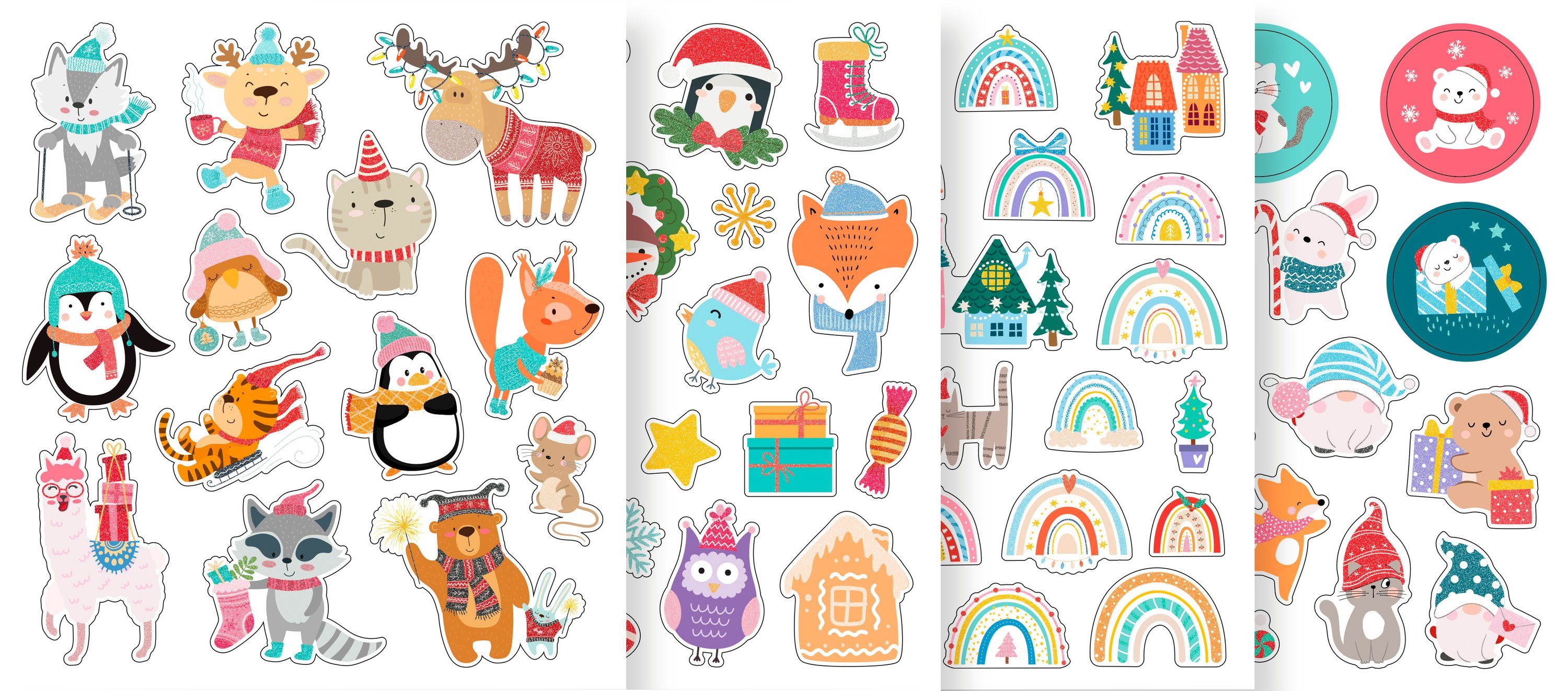 Ursus - Ludwig Bähr Sticker Weihnachten, 4 Bogen