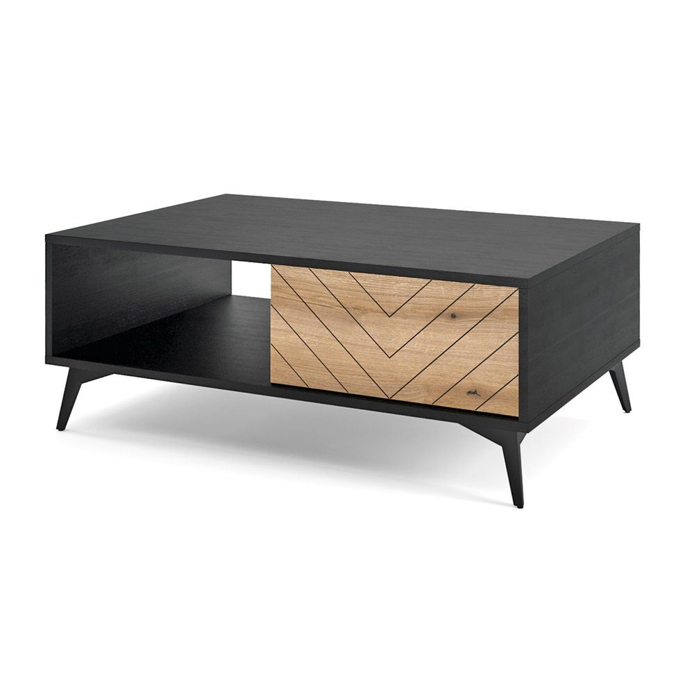 Lomadox Couchtisch DALE-160, Wohnzimmertisch schwarz mit günstig online kaufen