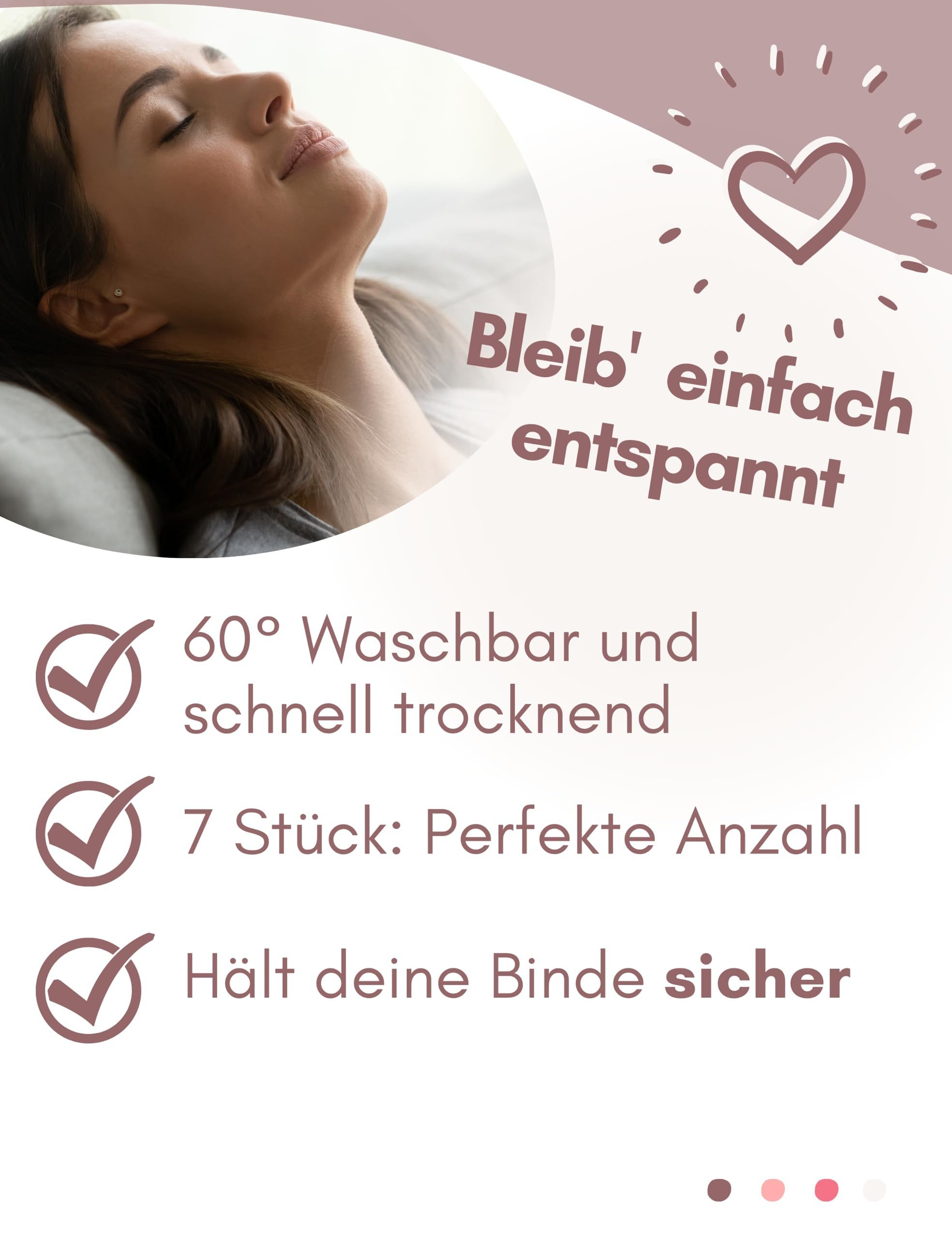 Mrs. Mum Funktionsunterhose Wochenbett Unterwäsche I Postpartum Unterwäsche waschbar I (7 STK) Made in EU I Kaiserschnitt Unterhose – Bild 4 von 5