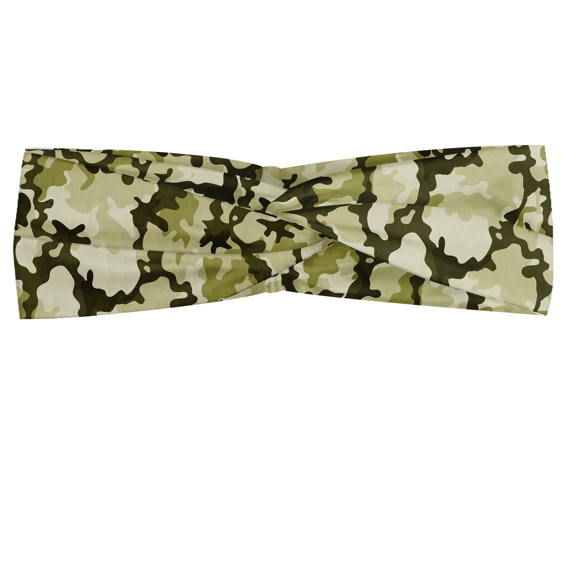 Abakuhaus Stirnband Elastisch und Angenehme alltags accessories Grün Jungle Camouflage-Design